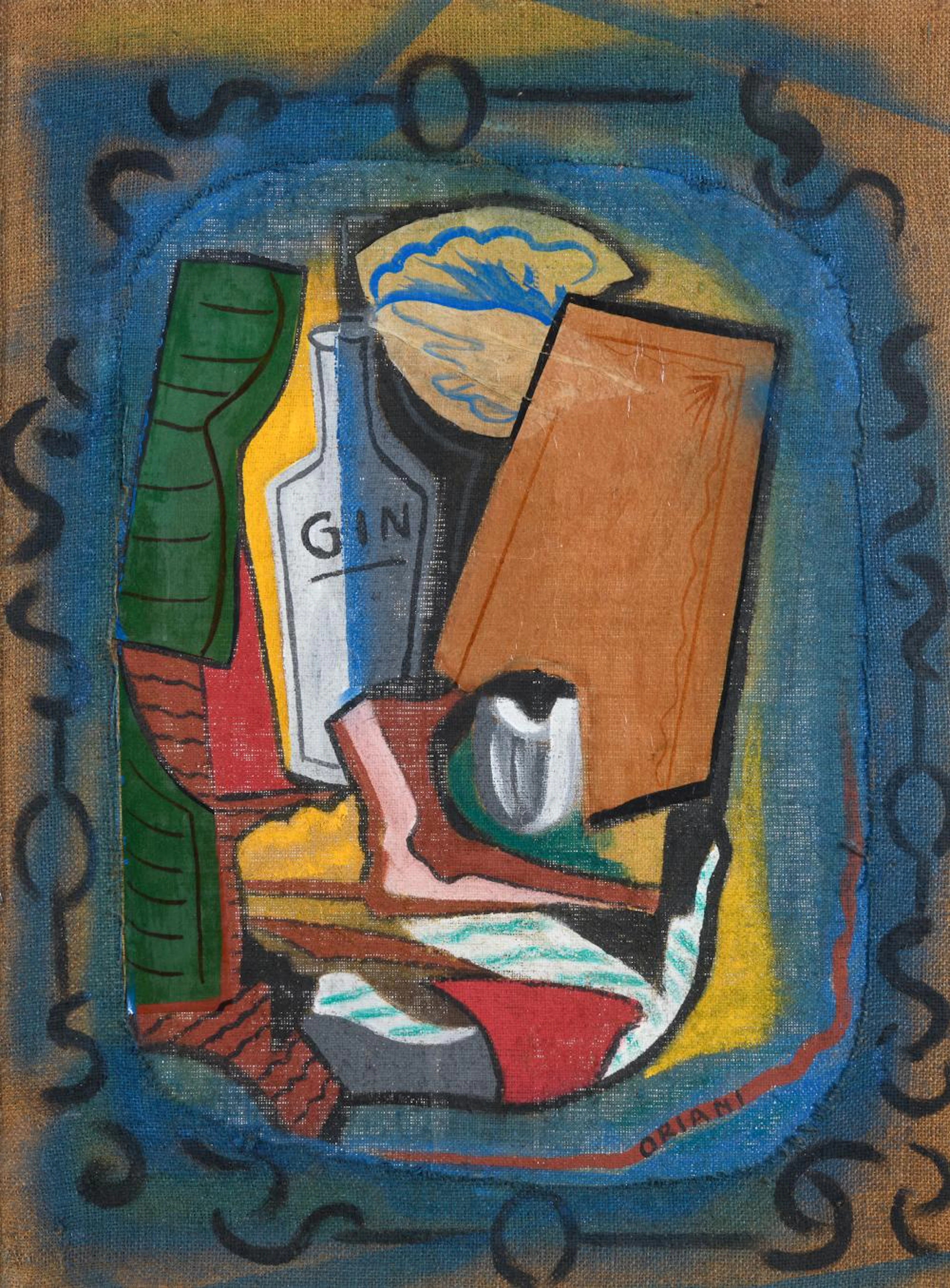 OIL AND COLLAGE BY PIPPO ORIANI, 1950/1955
