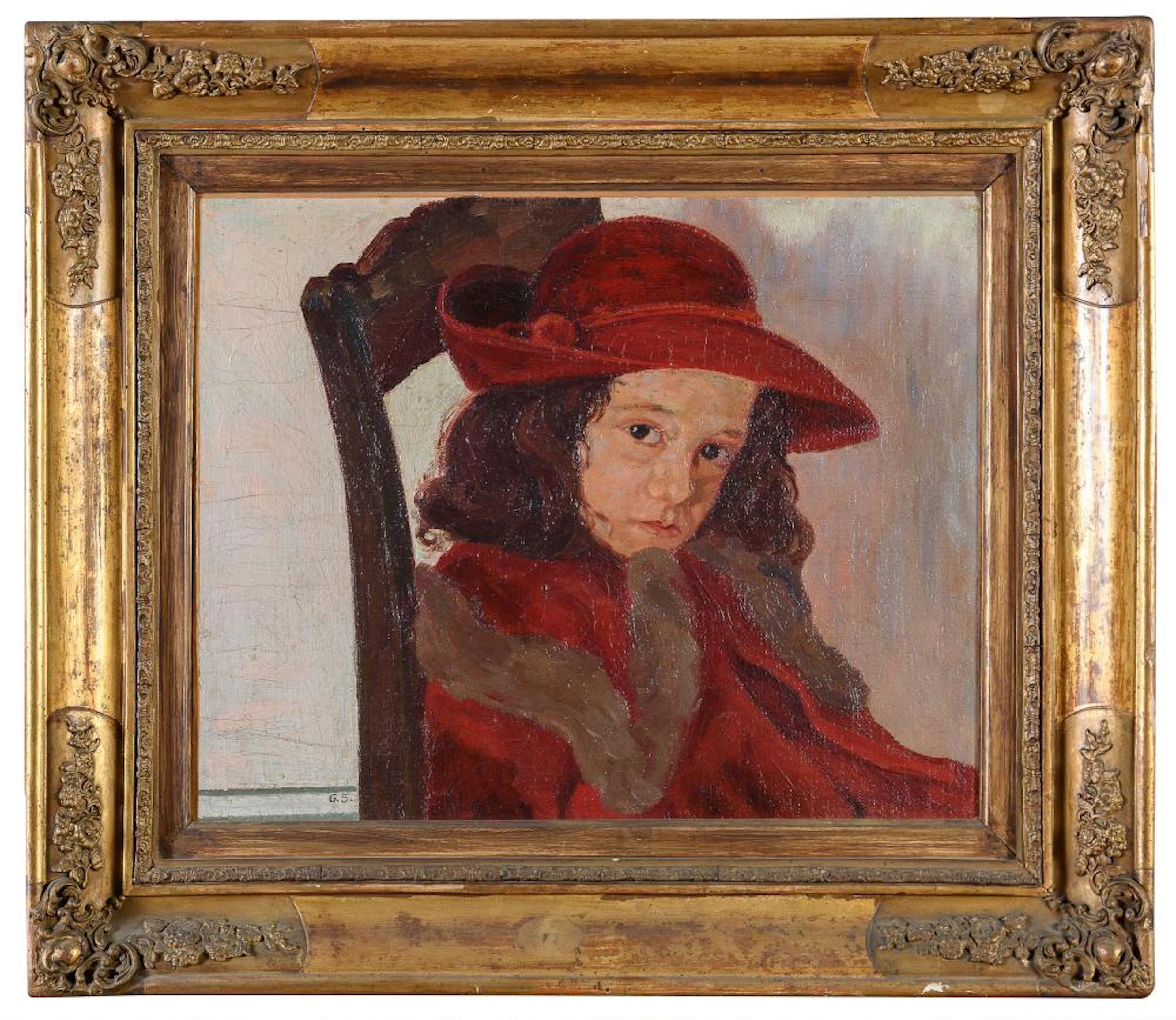 OIL PORTRAIT OF MARINA SEVERINI BY GINO SEVERINI, 1904 ca.