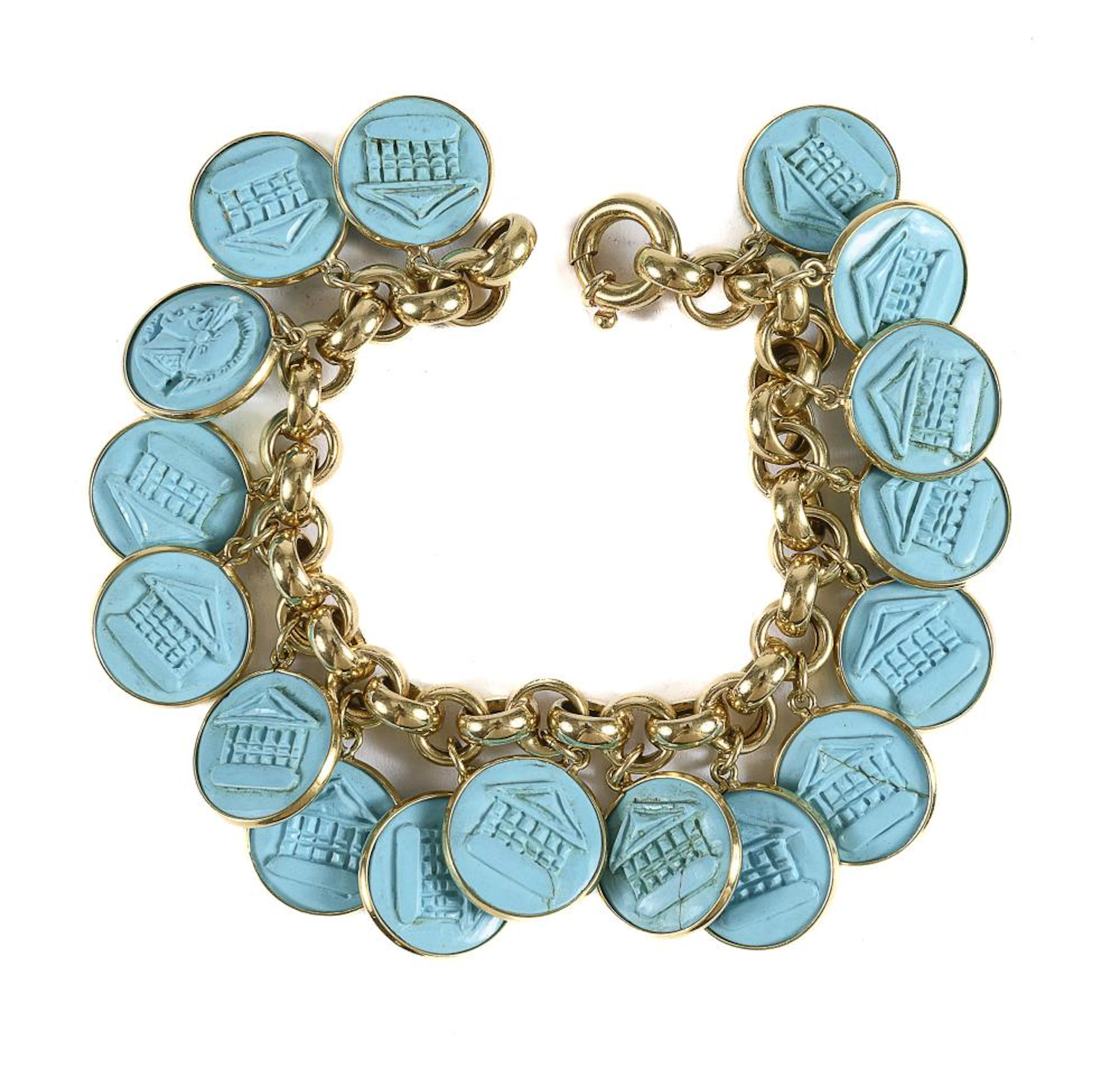 GOLD BRACELET WITH COINS