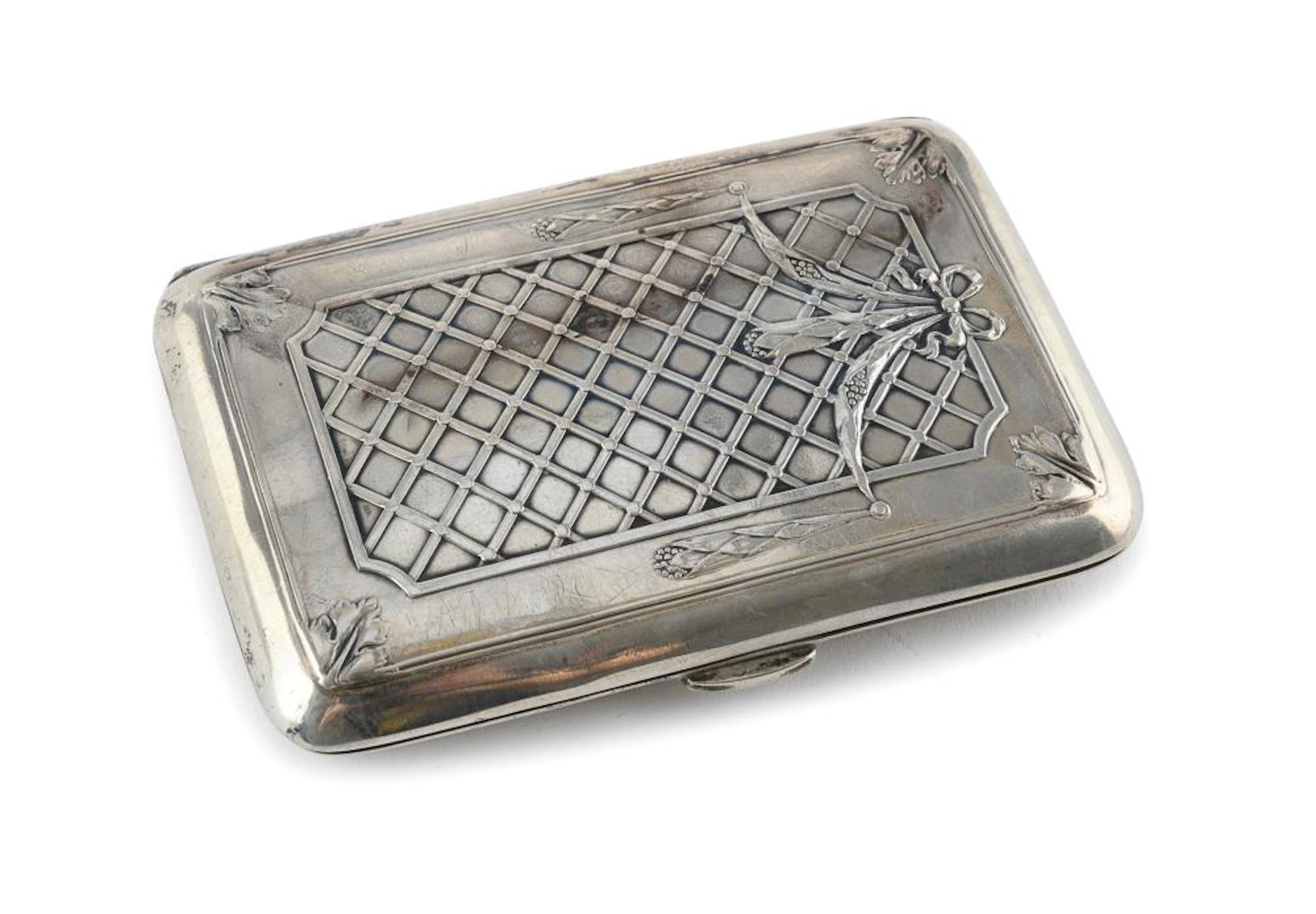 SILVER TOBACCO BOX, ITALY 1930 ca.