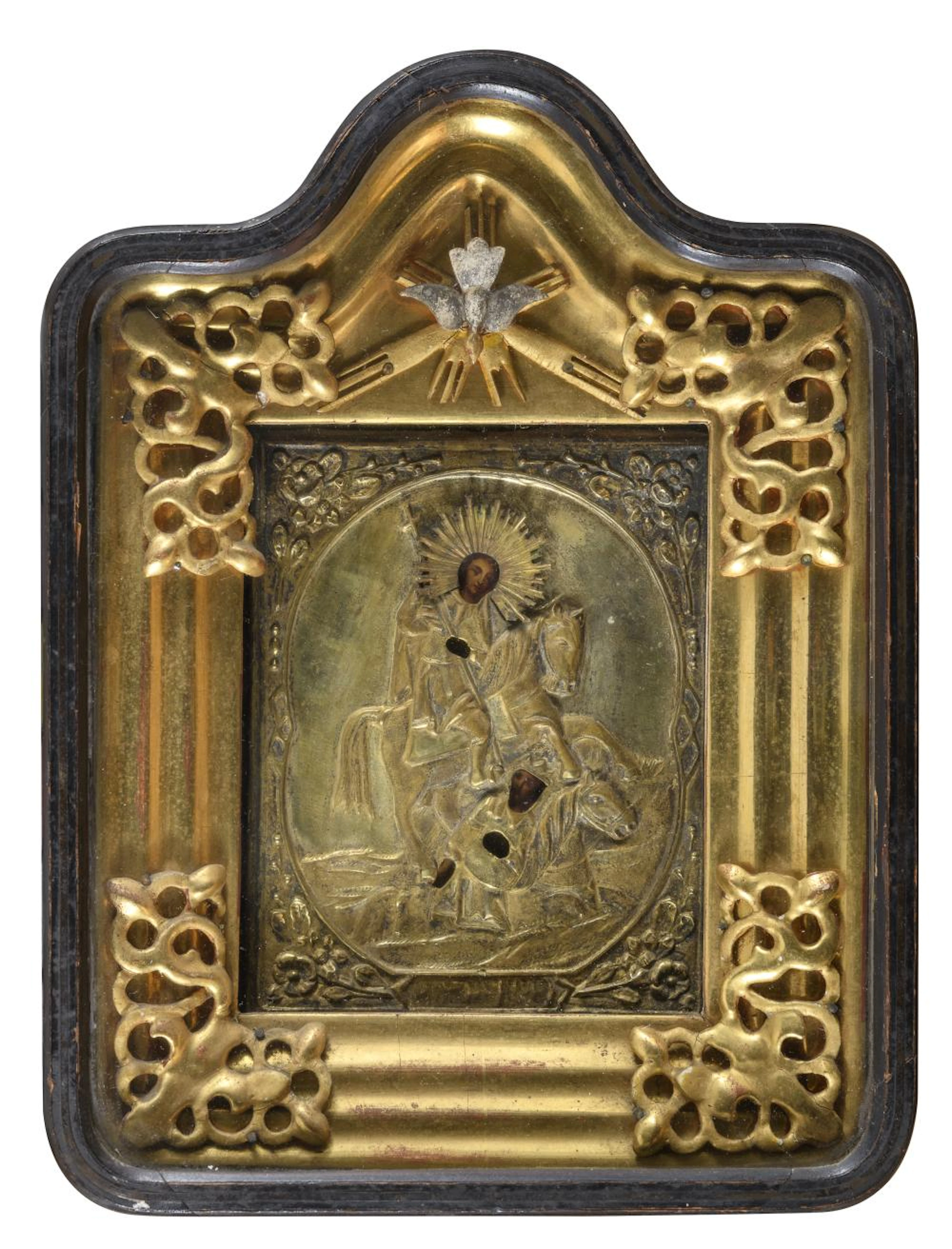 RUSSIAN OIL ICON, EARLY 19TH CENTURY