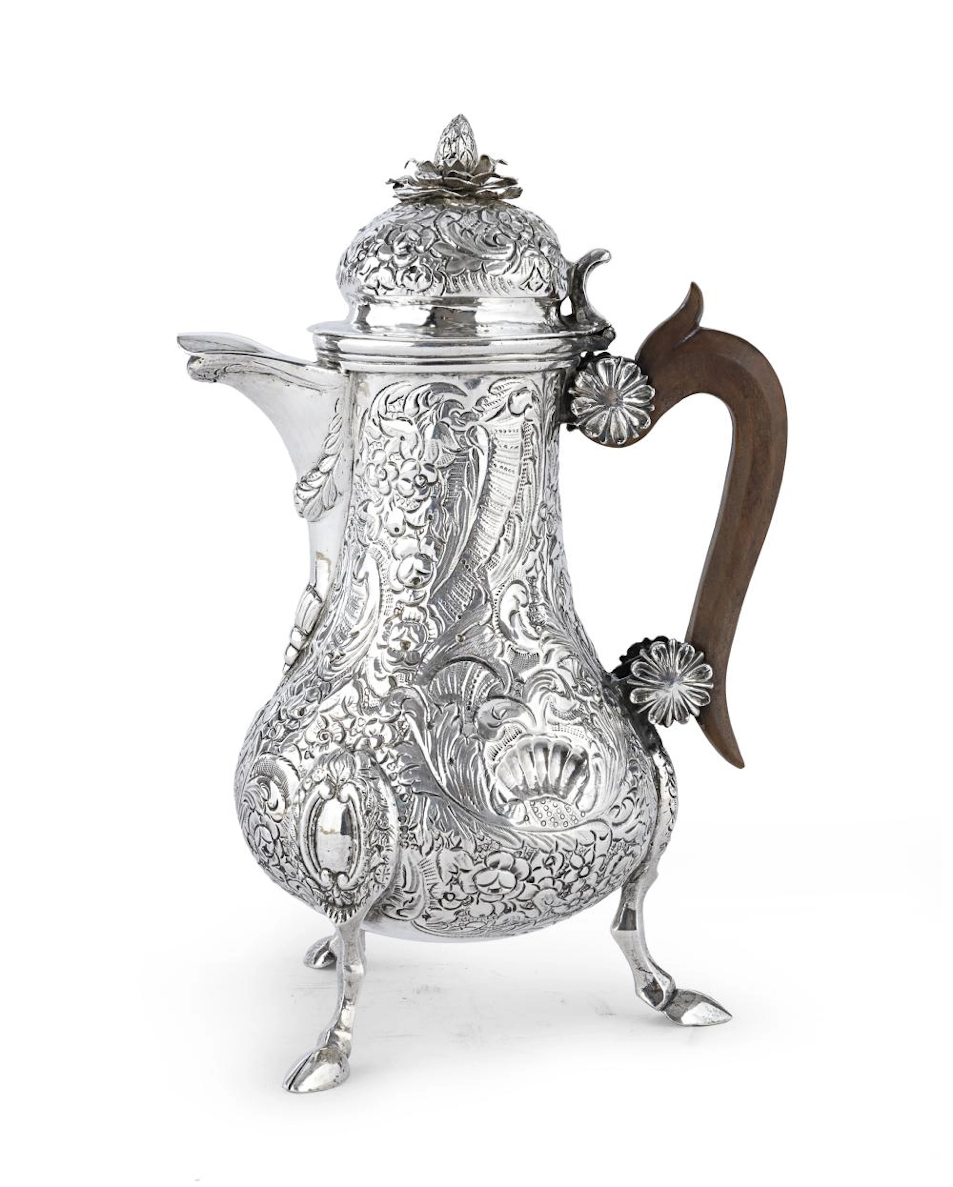SILVER COFFEE POT, KINGDOM OF THE TWO SICILIES 1812
