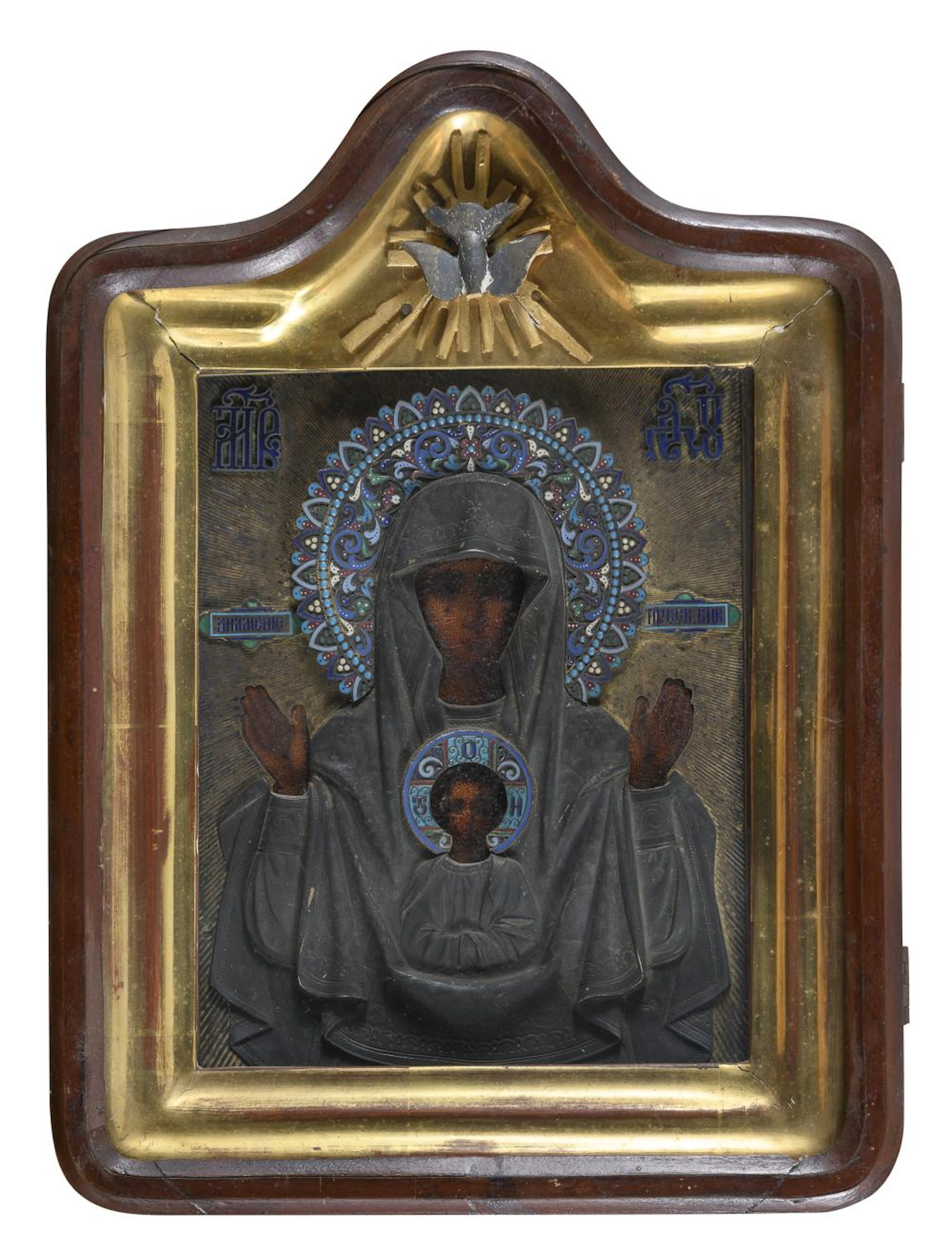 RUSSIAN OIL ICON, END OF THE 19TH CENTURY