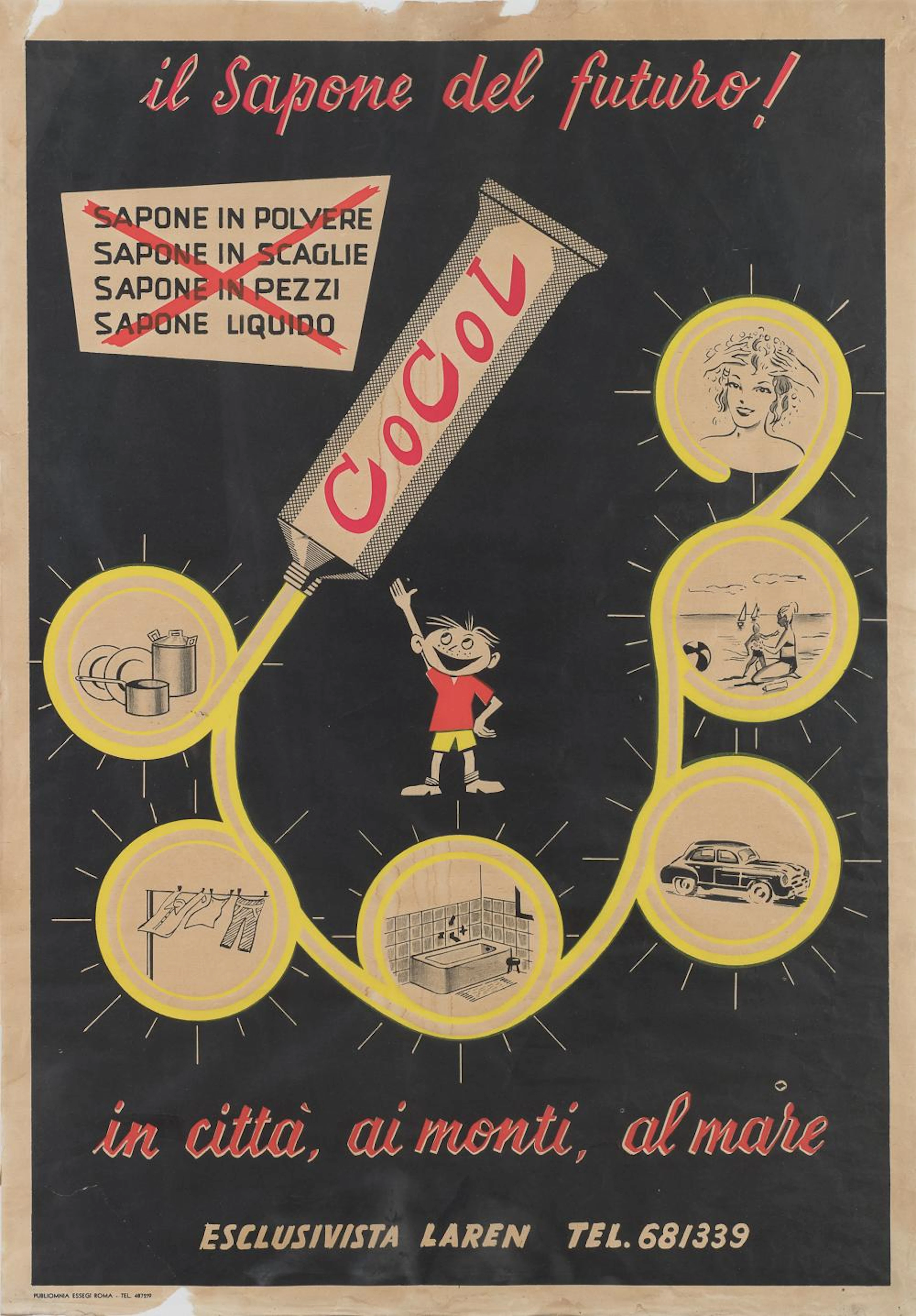 COCOL SOAP ADVERTISING POSTER 1930s