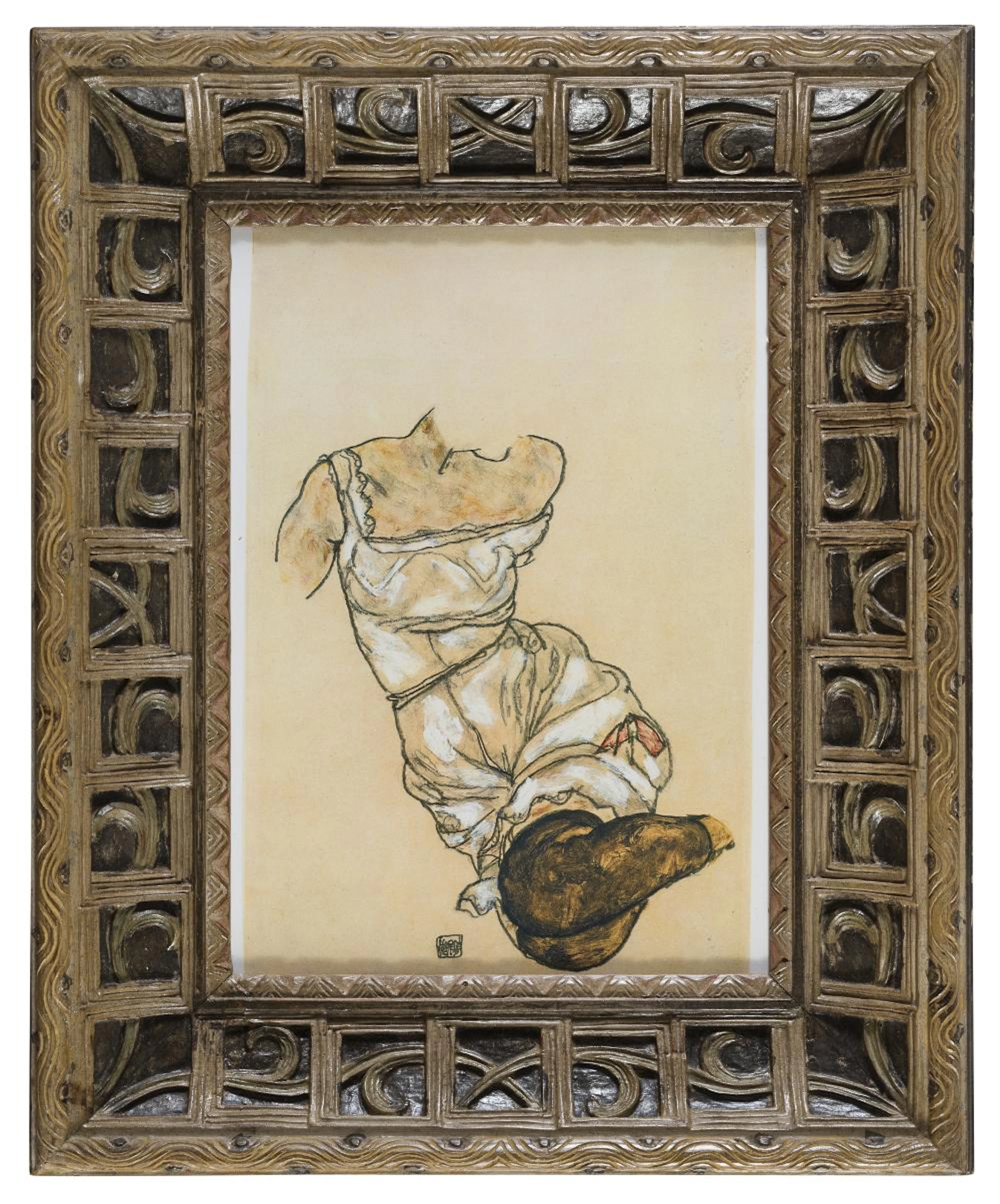 REPRODUCTION OF A WATERCOLOR BY EGON SCHIELE
