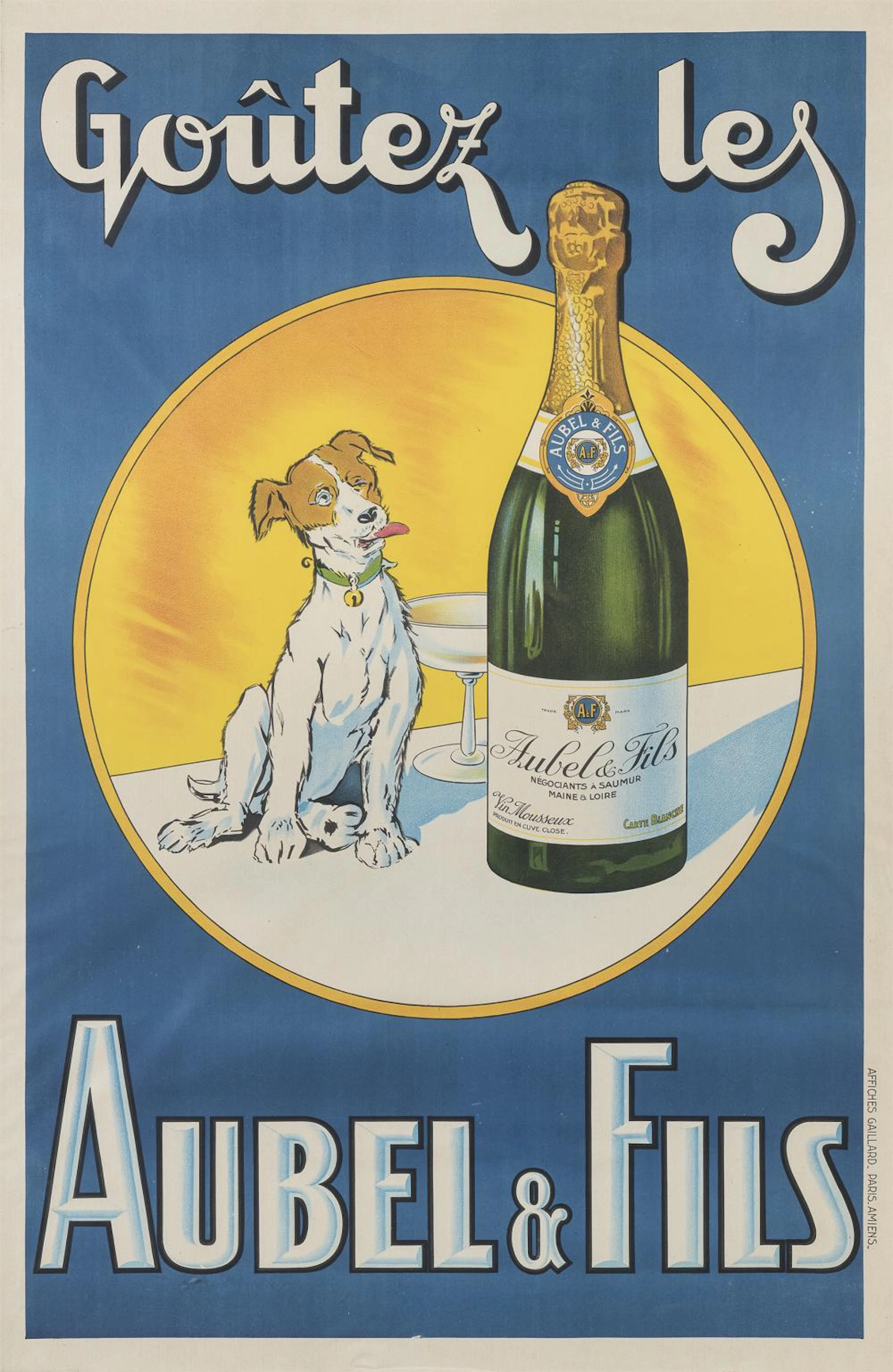 AUBEL & FILS ADVERTISING POSTER 1930s
