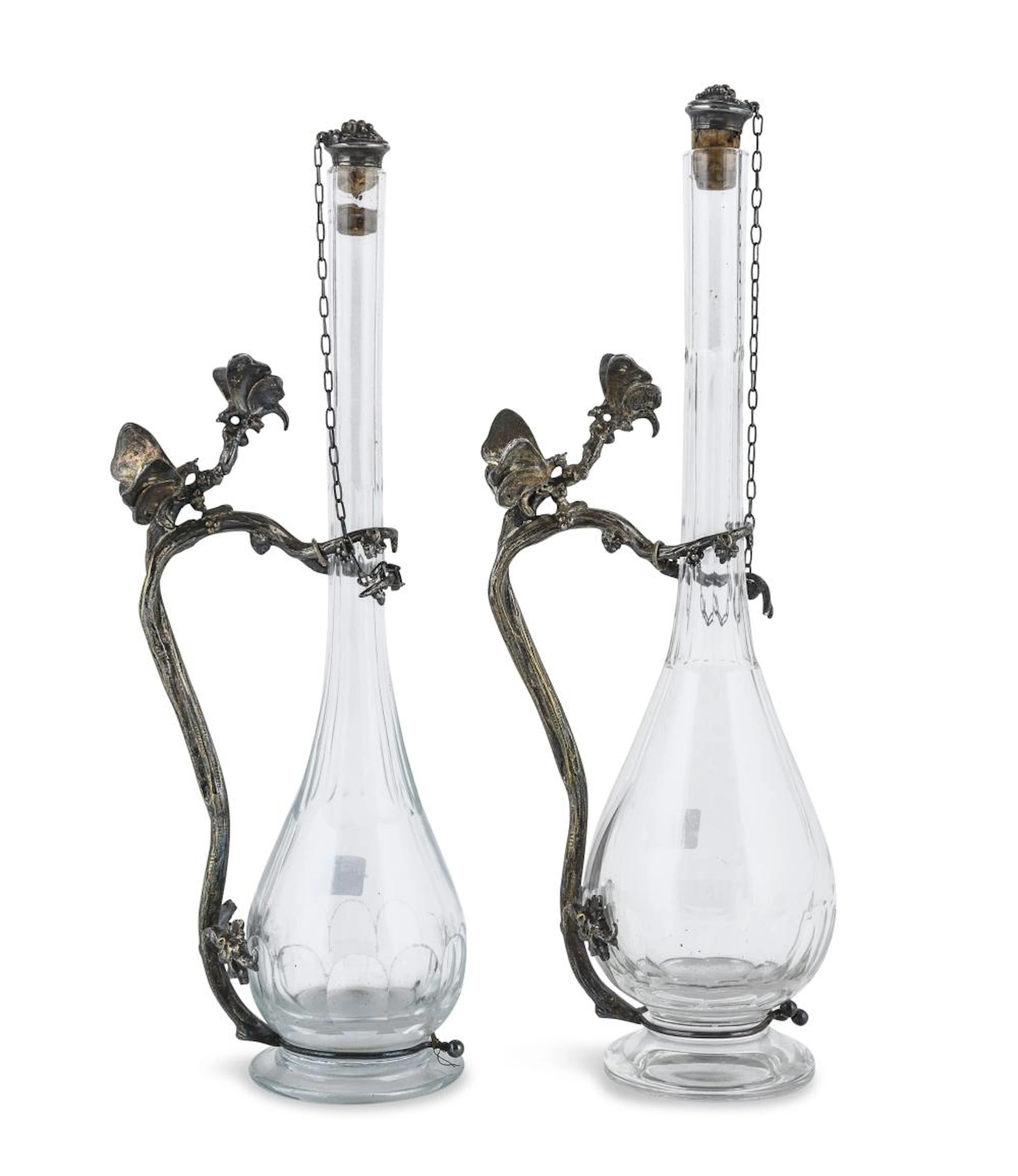 PAIR OF OIL BOTTLES, EARLY 20TH CENTURY