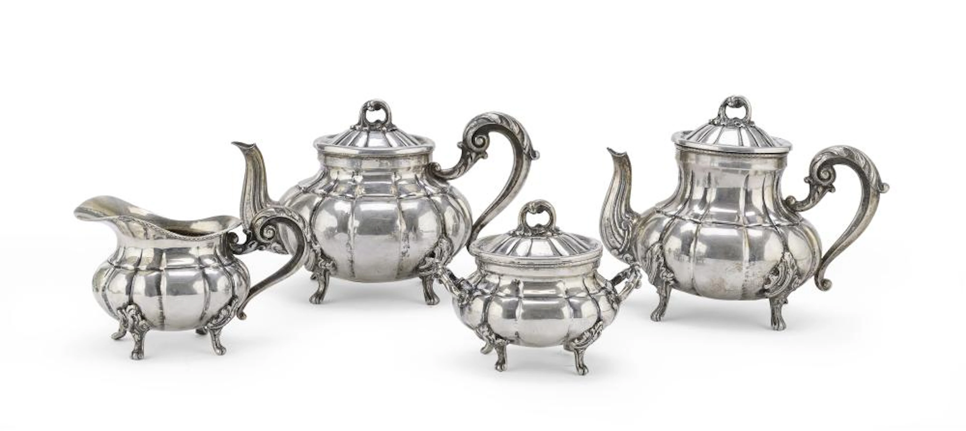SILVER TEA AND COFFEE SET, KINGDOM OF ITALY, EARLY 20TH CENTURY
