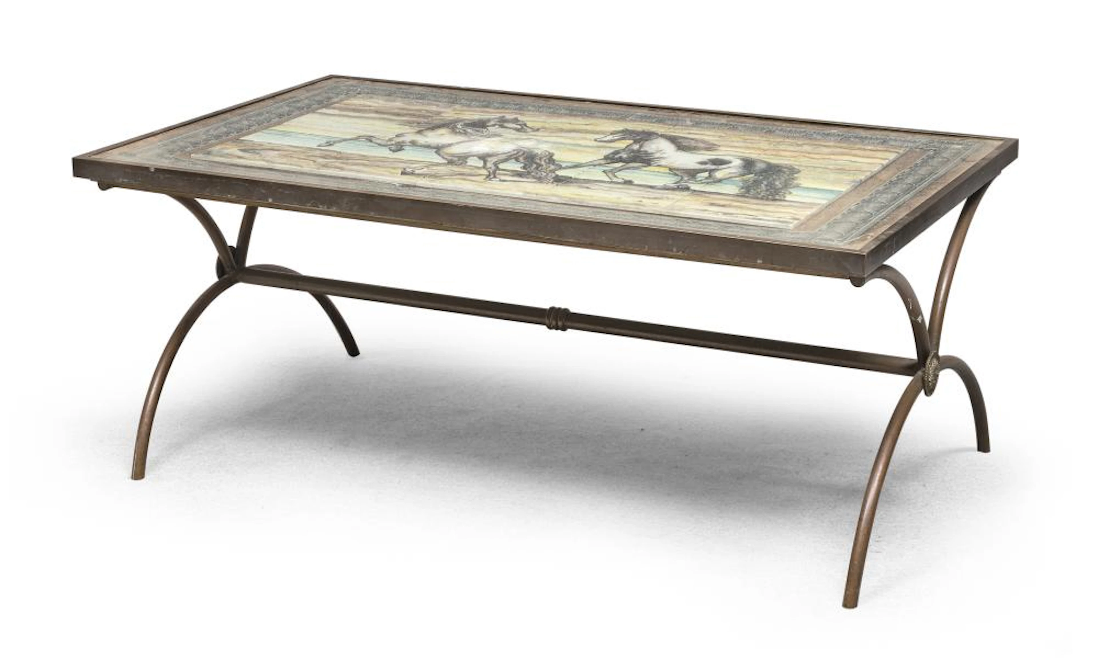 COFFEE TABLE IN MAJOLICA 1960s