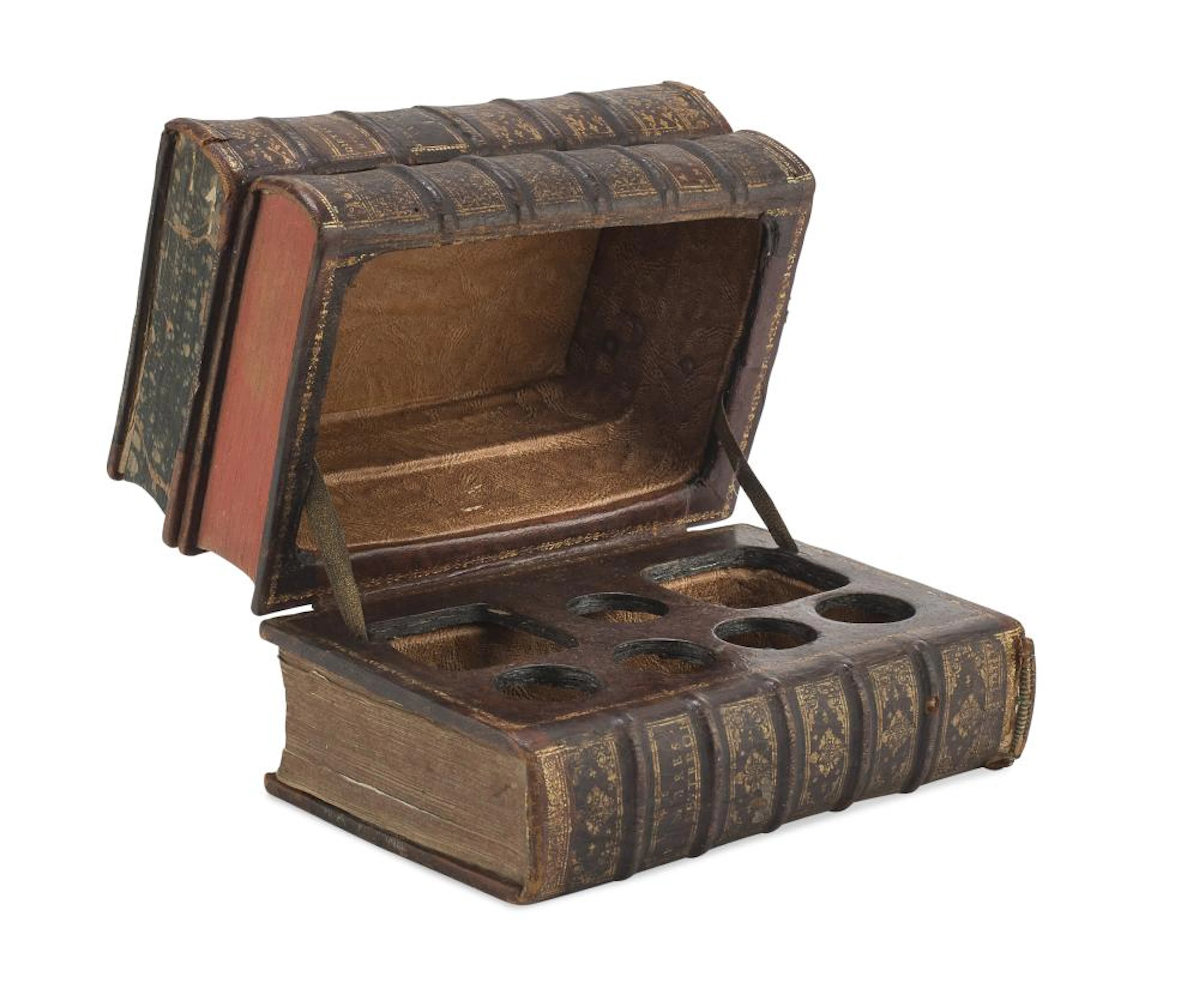 ANTIQUE LIQUEUR BOOK BOX