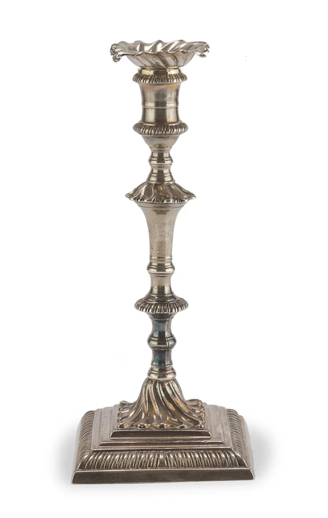 SILVER CANDLESTICK LONDON 1764