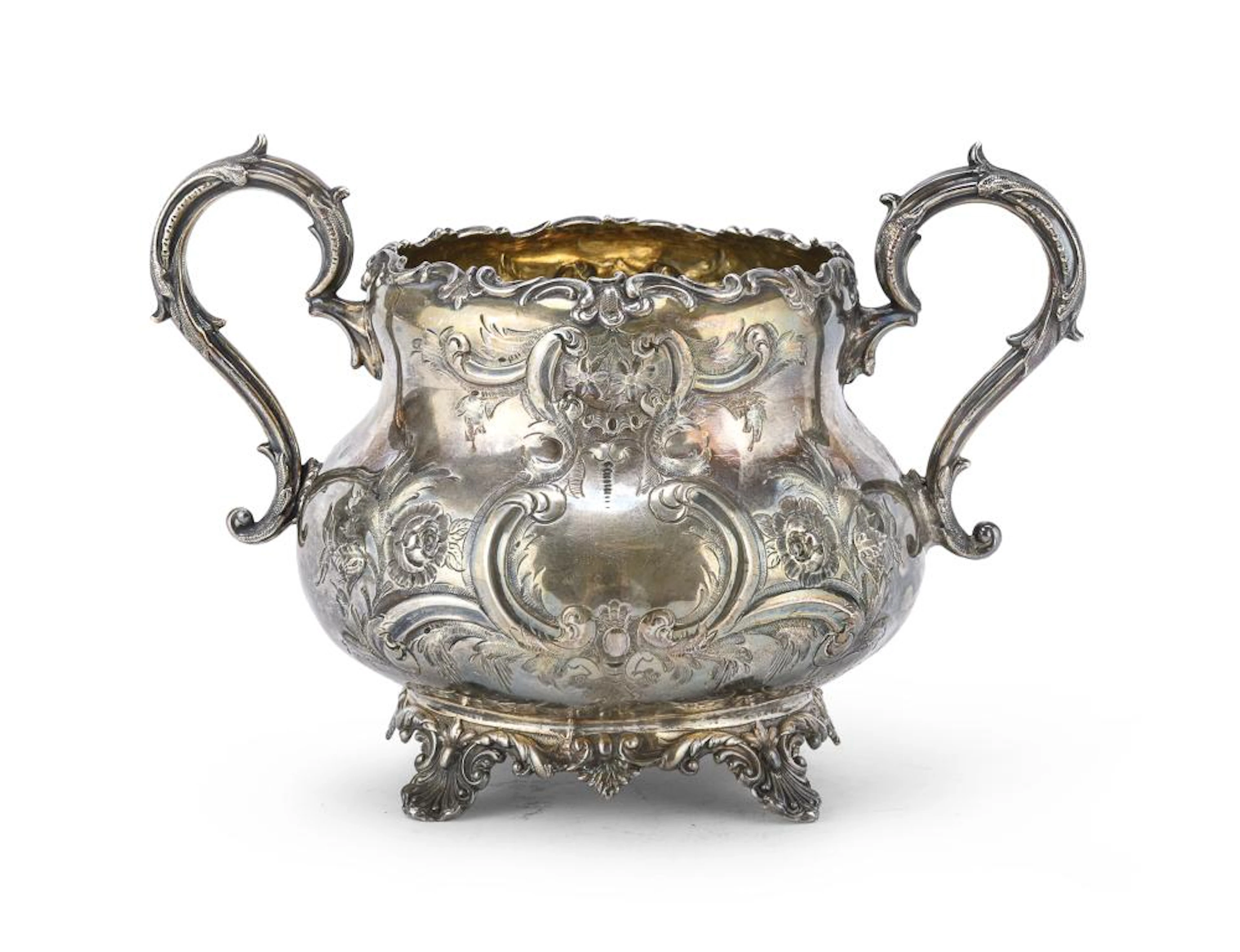 SILVER SUGAR BOWL, VICTORIAN PERIOD SHEFFIELD