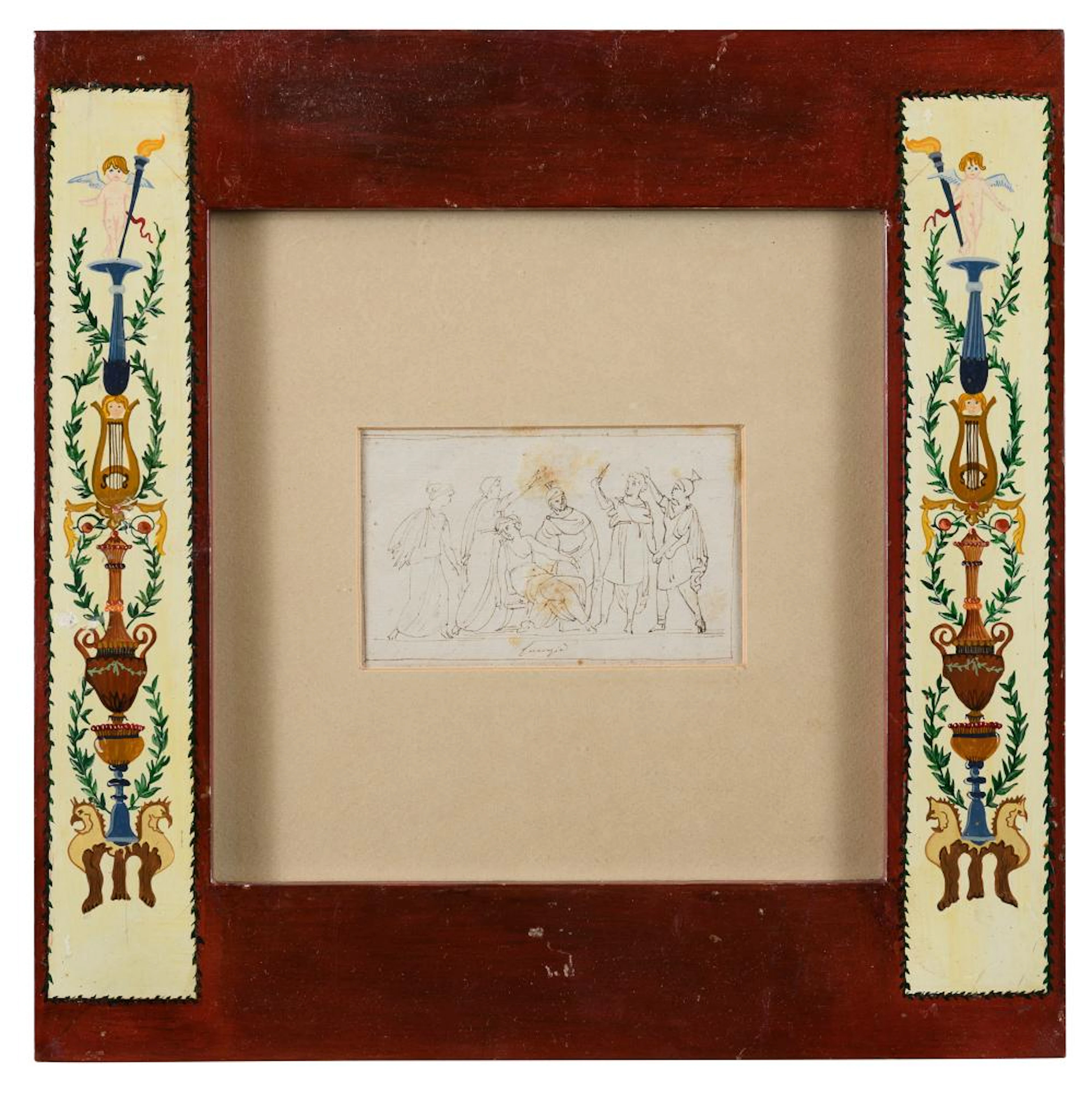 PAIR OF NEOCLASSIC INK DRAWINGS, EARLY 19TH CENTURY