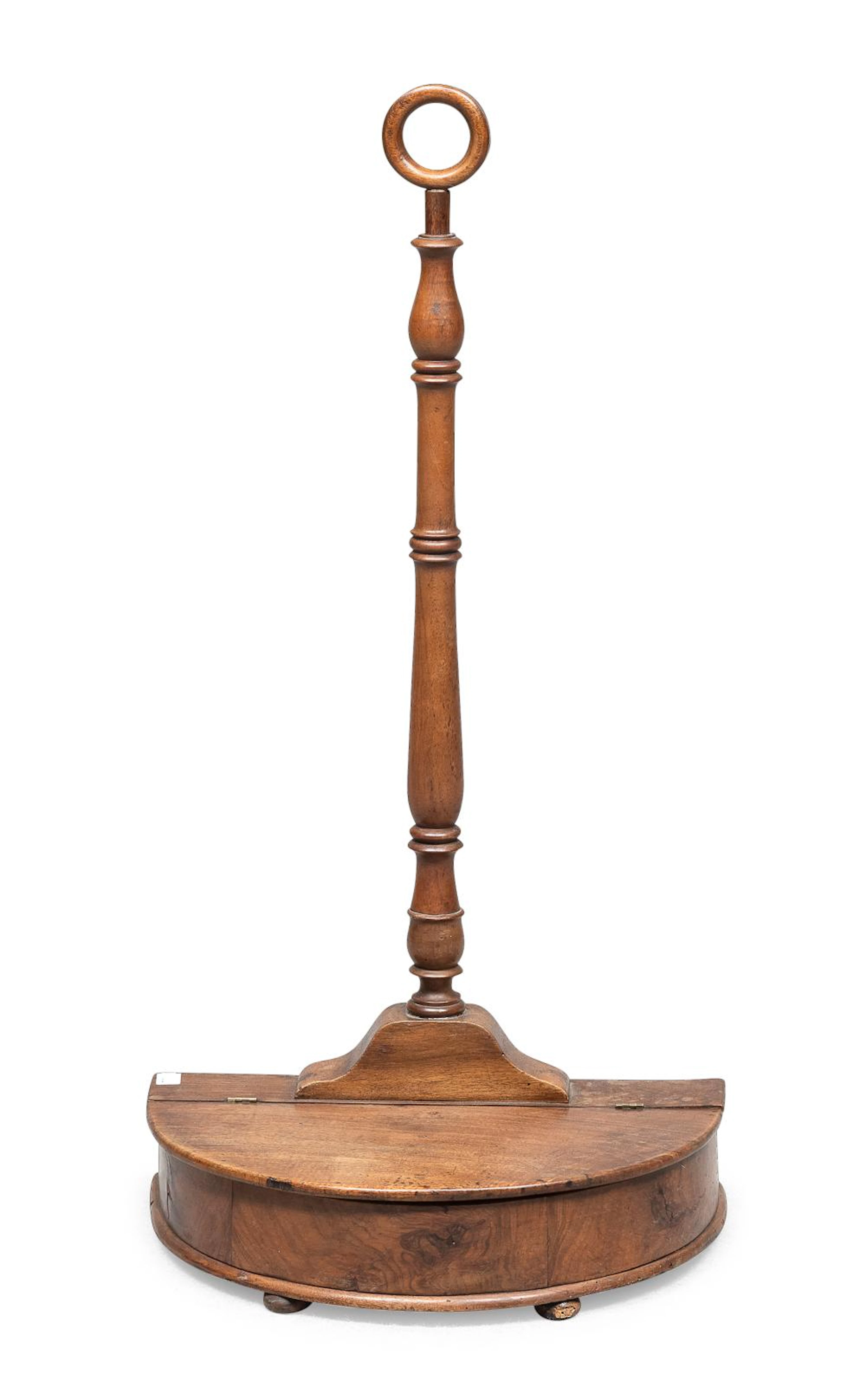 WALNUT SHOE STAND, LATE 19th CENTURY