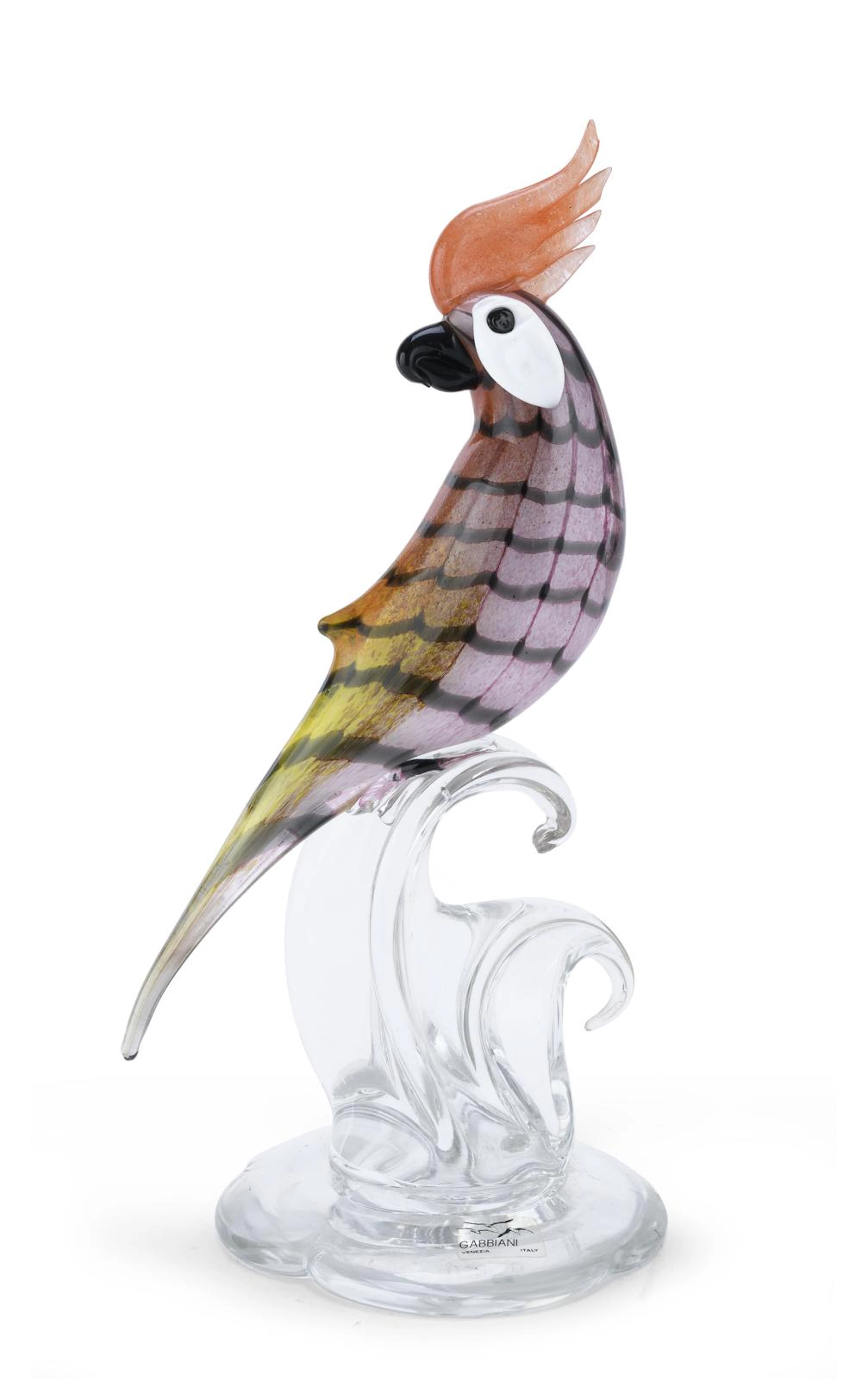 GLASS PARROT SCULPTURE, MURANO