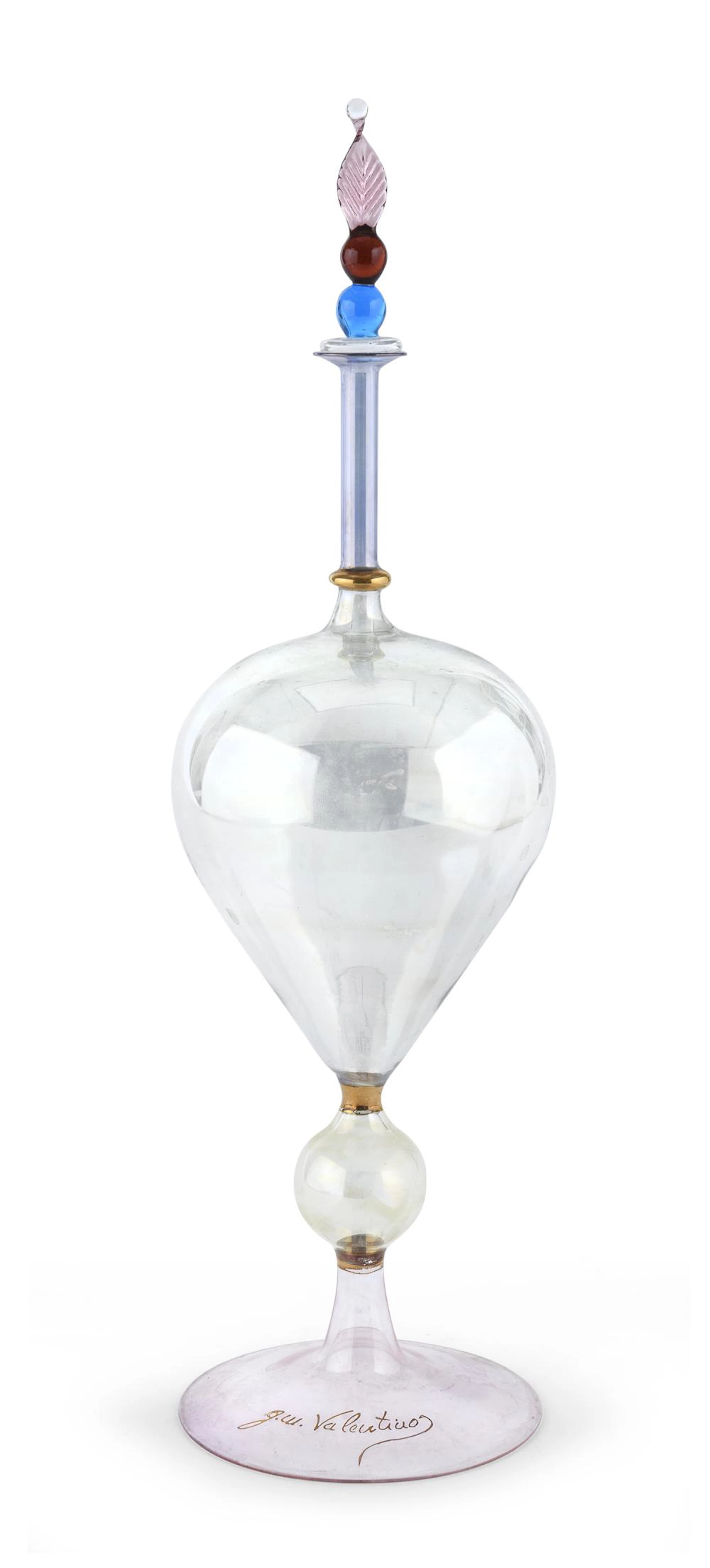 BLOWN GLASS BOTTLE, MURANO 20TH CENTURY