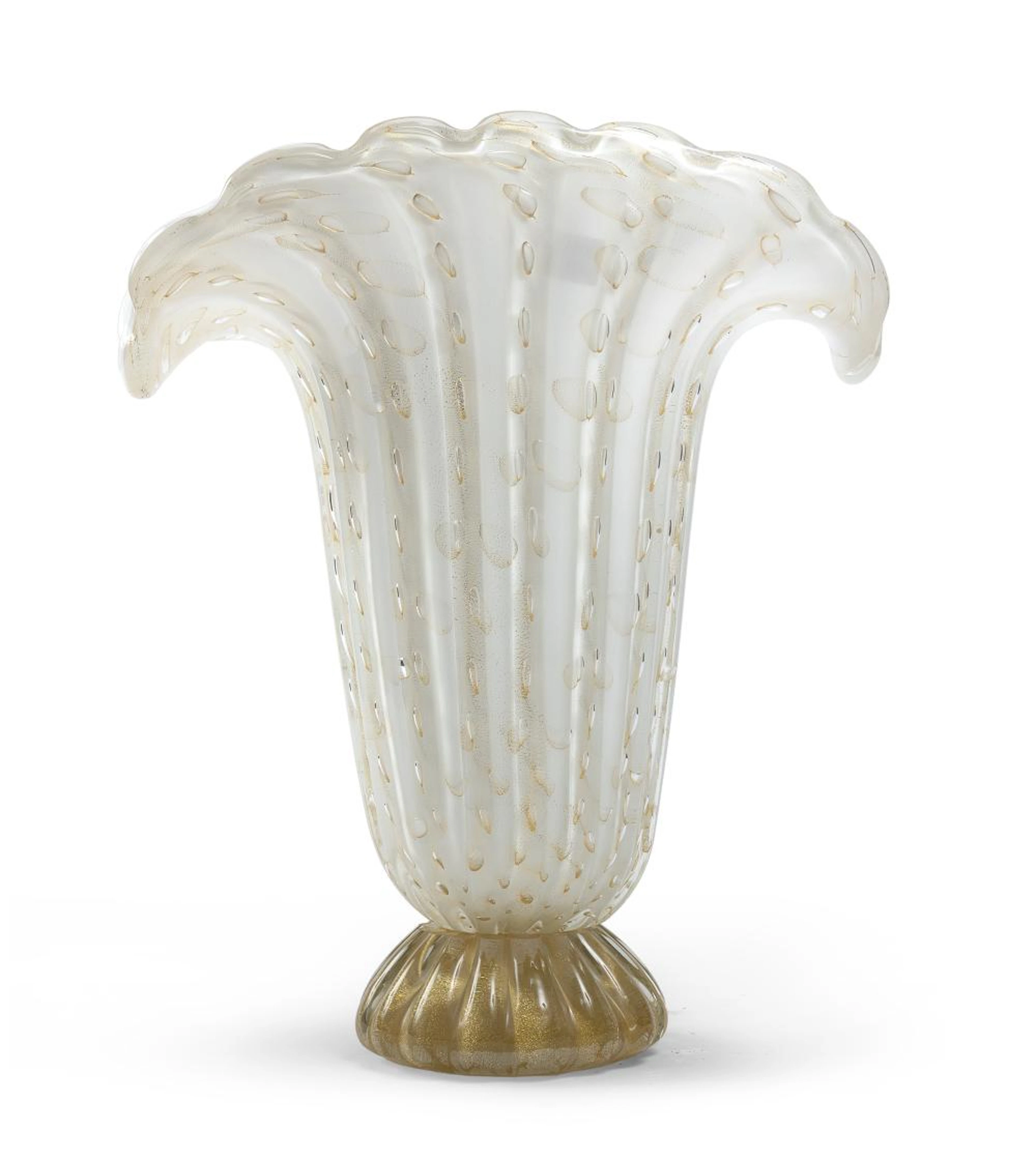 GLASS VASE BY SILVANO SIGNORETTO, VENINI MURANO, 1990s