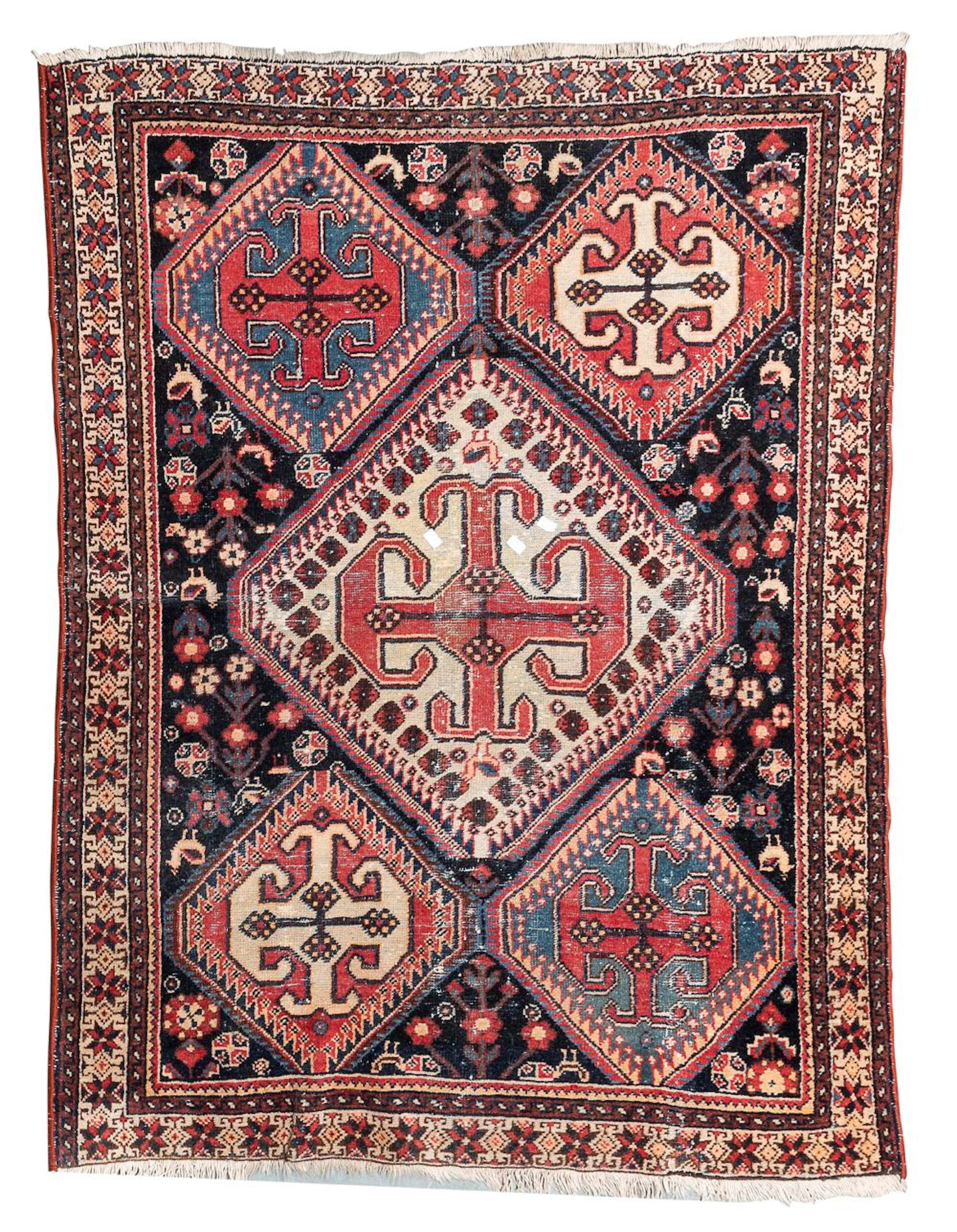 CAUCASIAN CHONDZORESK CARPET, EARLY 20TH CENTURY