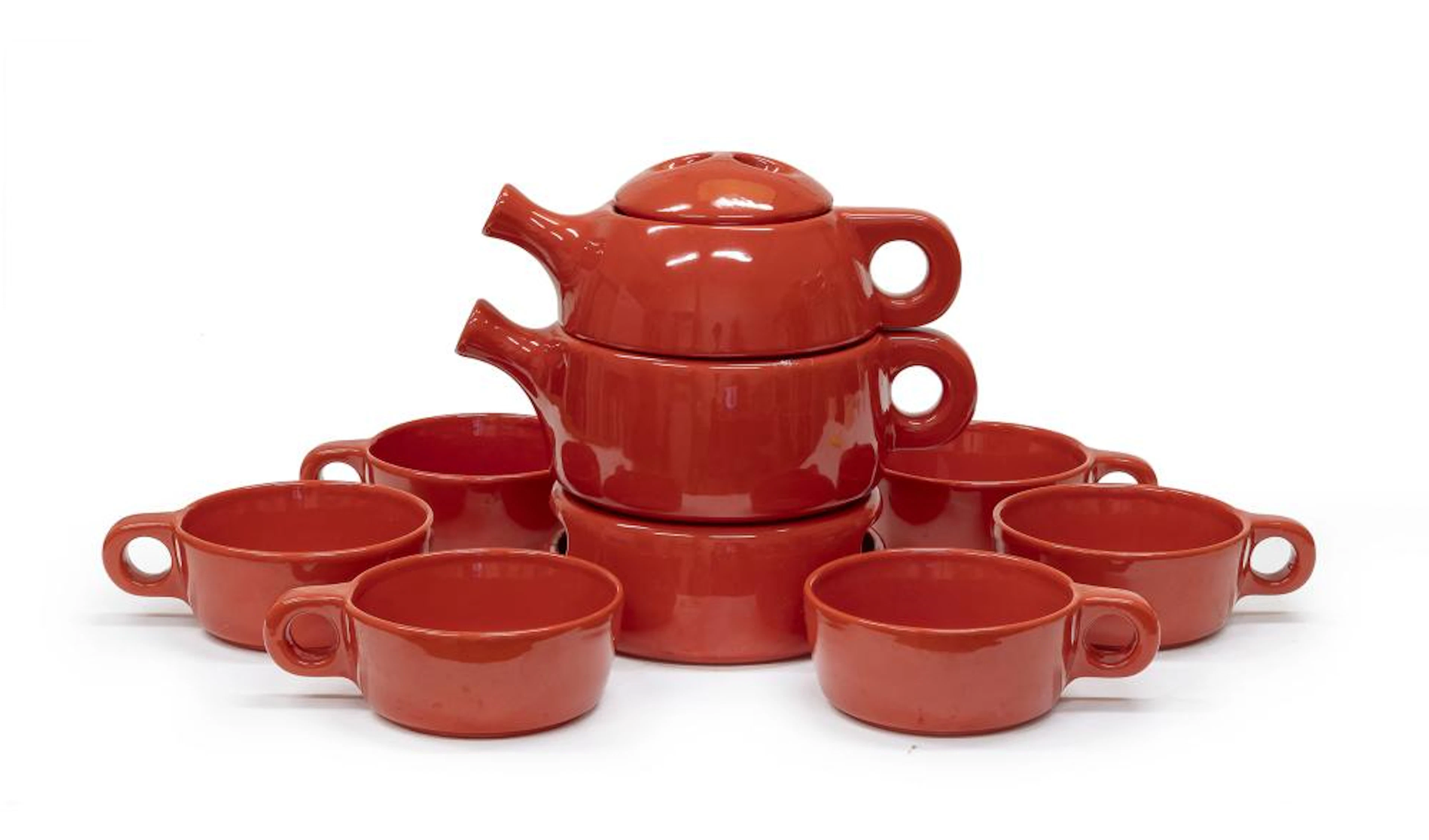 CERAMIC TEA SET BY LIISI BECKMANN FOR GABBIANELLI, 1960s