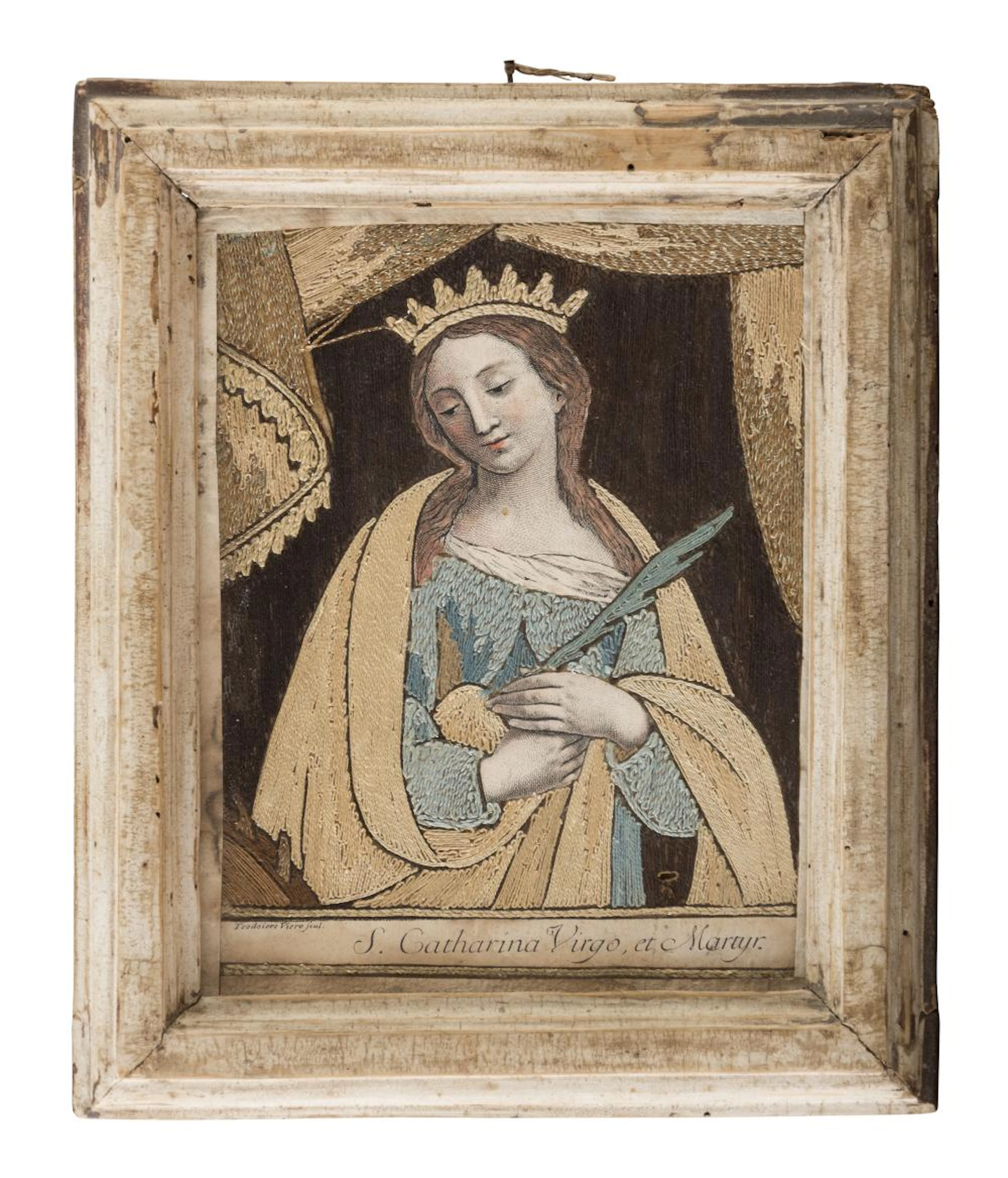 EMBROIDERED PRINT, SOUTHERN ITALY, LATE 18TH CENTURY