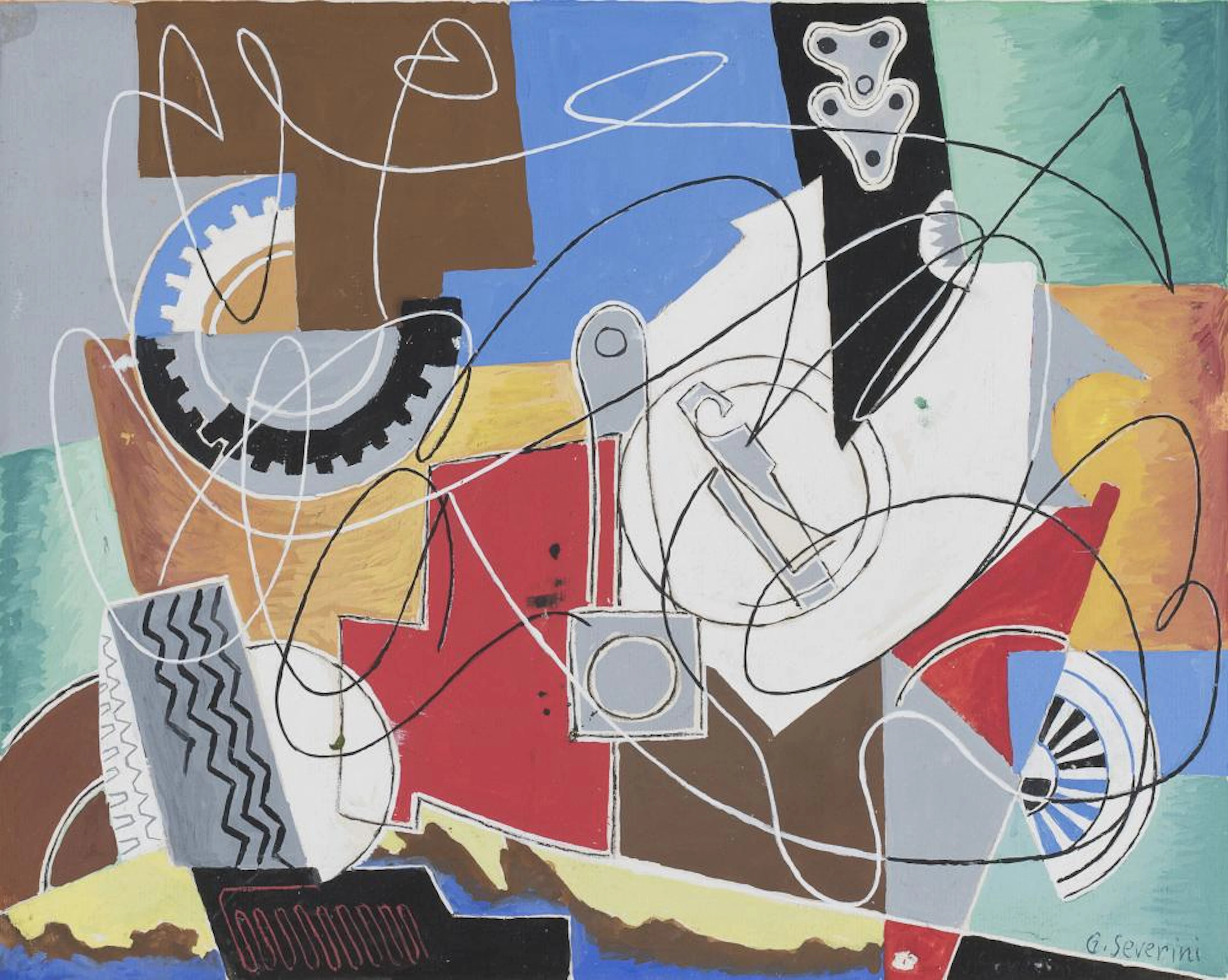 TEMPERA PAINTING BY GINO SEVERINI 1952-53