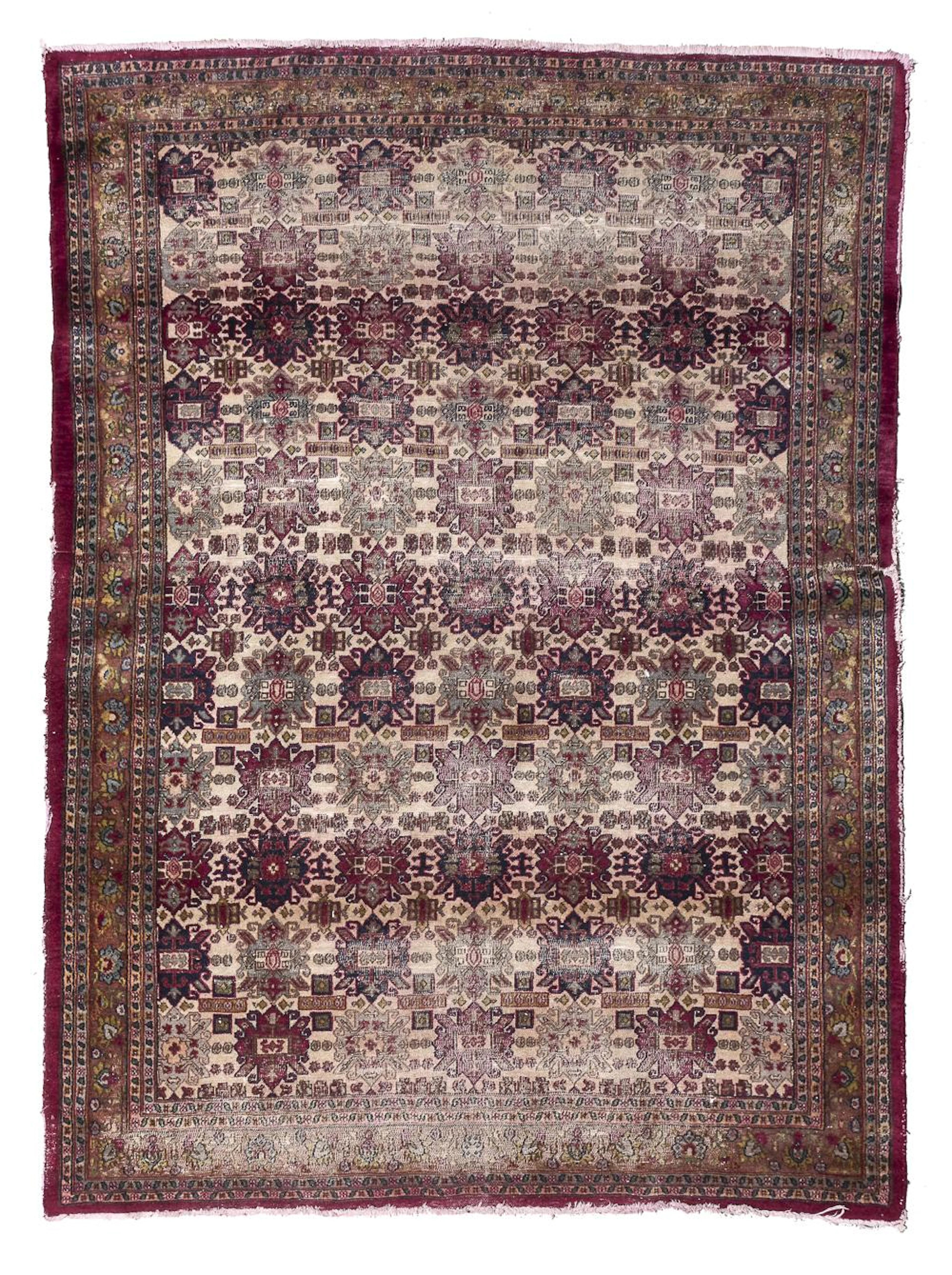 REMAINS OF PERSIAN SENNEH CARPET, EARLY 20TH CENTURY