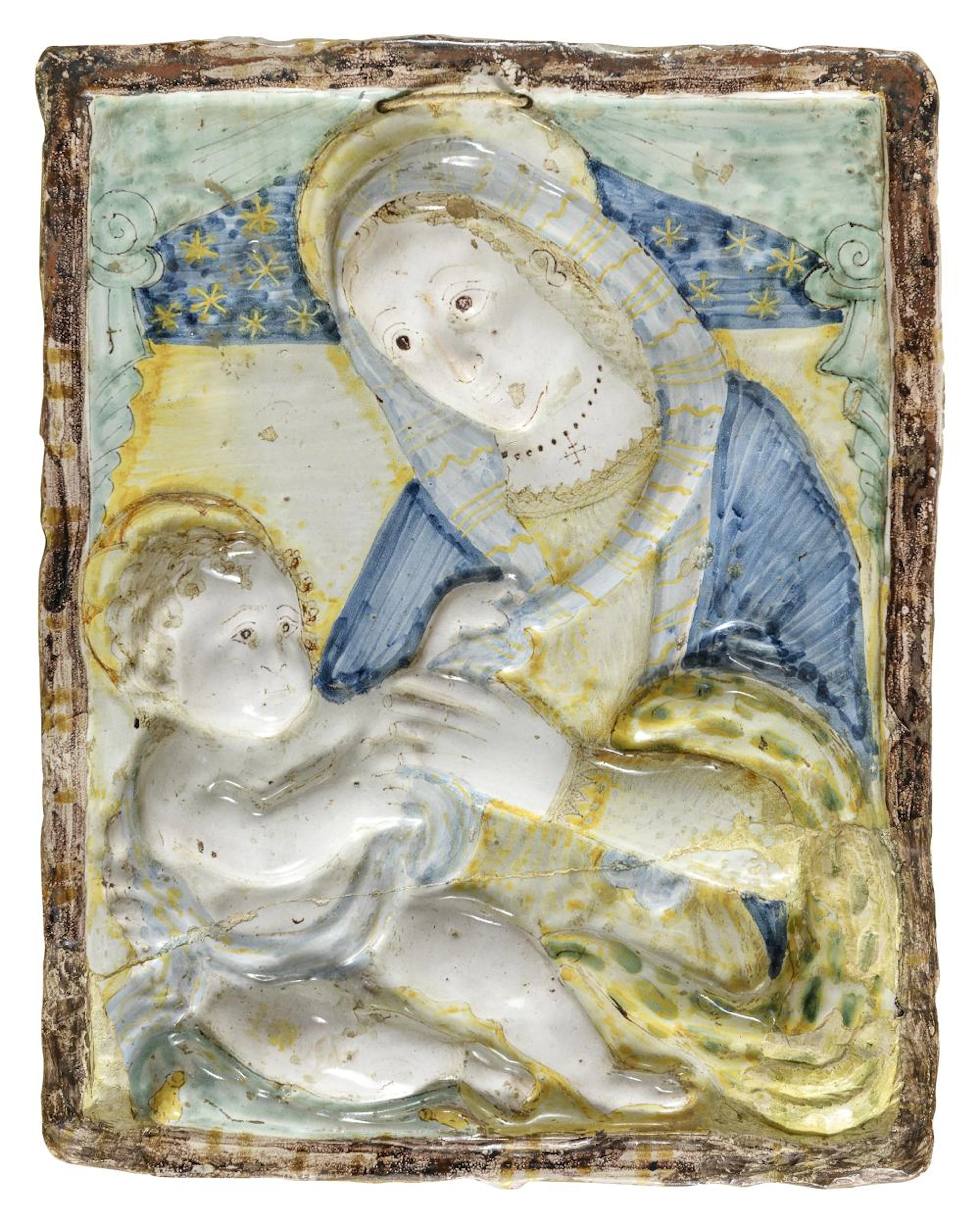 MAJOLICA TILE, CAMPANIAN WORKSHOP, LATE 18TH CENTURY