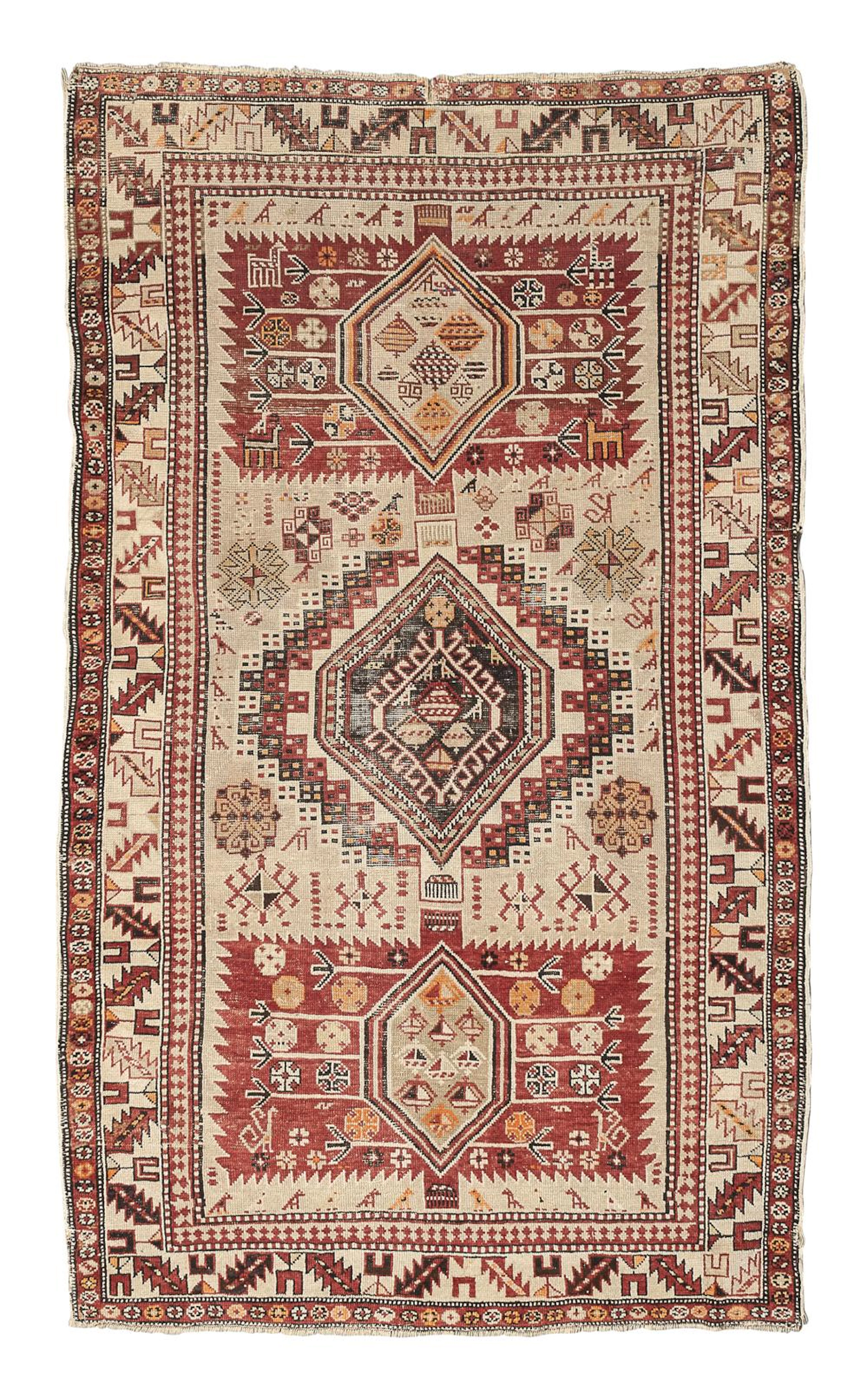 RARE CAUCASIAN BORDIJALU RUG, LATE 19TH CENTURY