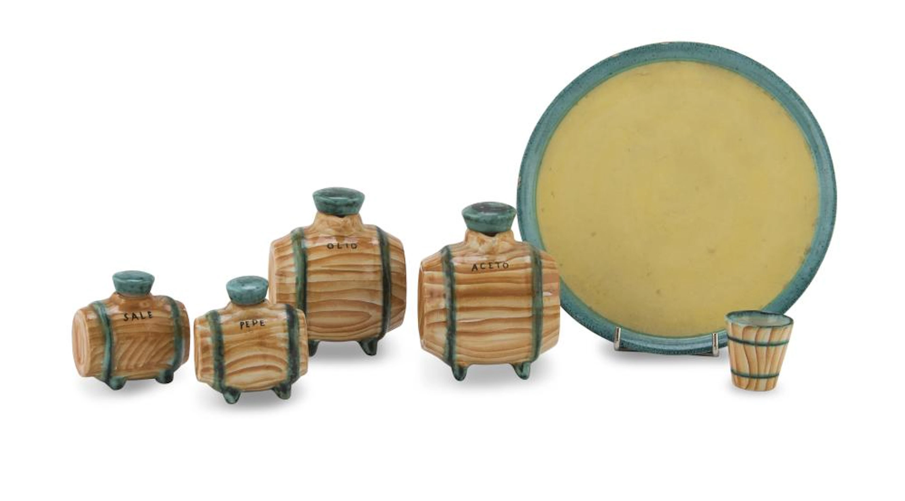 PUCCI UMBERTIDE CERAMIC TABLE SET 1980s