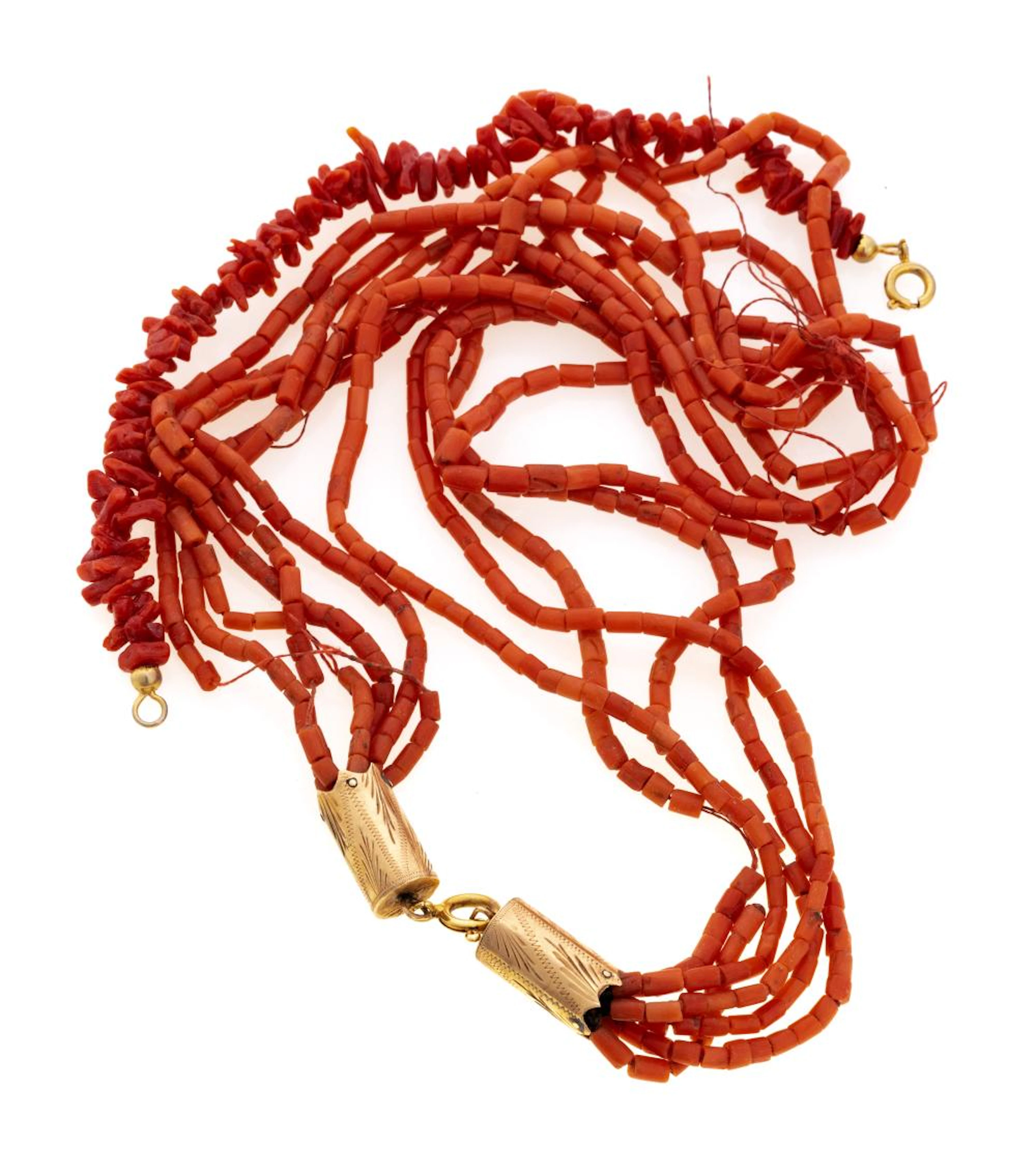 CORAL NECKLACE AND BRACELET