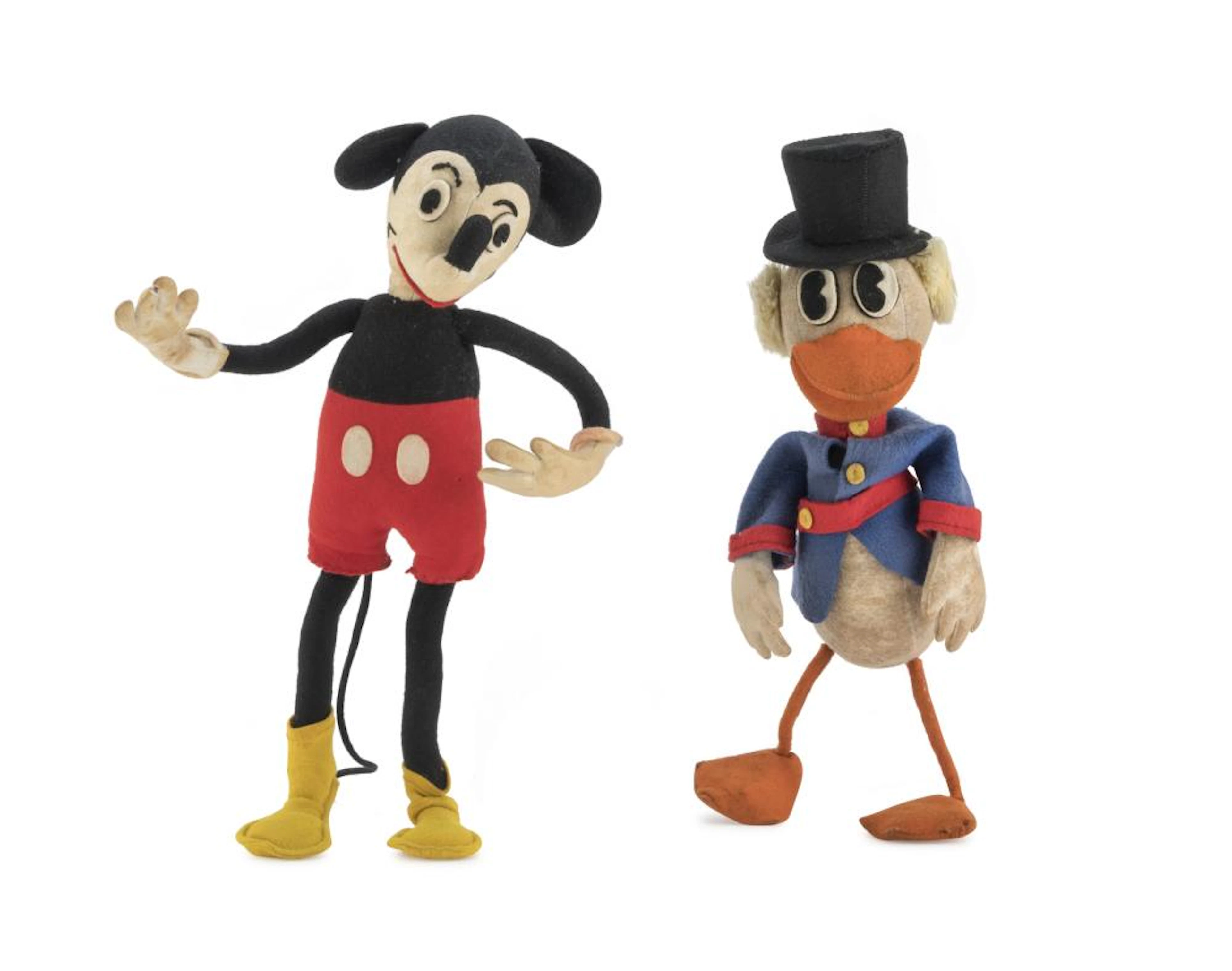 DUE GIOCATTOLI DISNEY IN PANNO LENCI ANNI '60