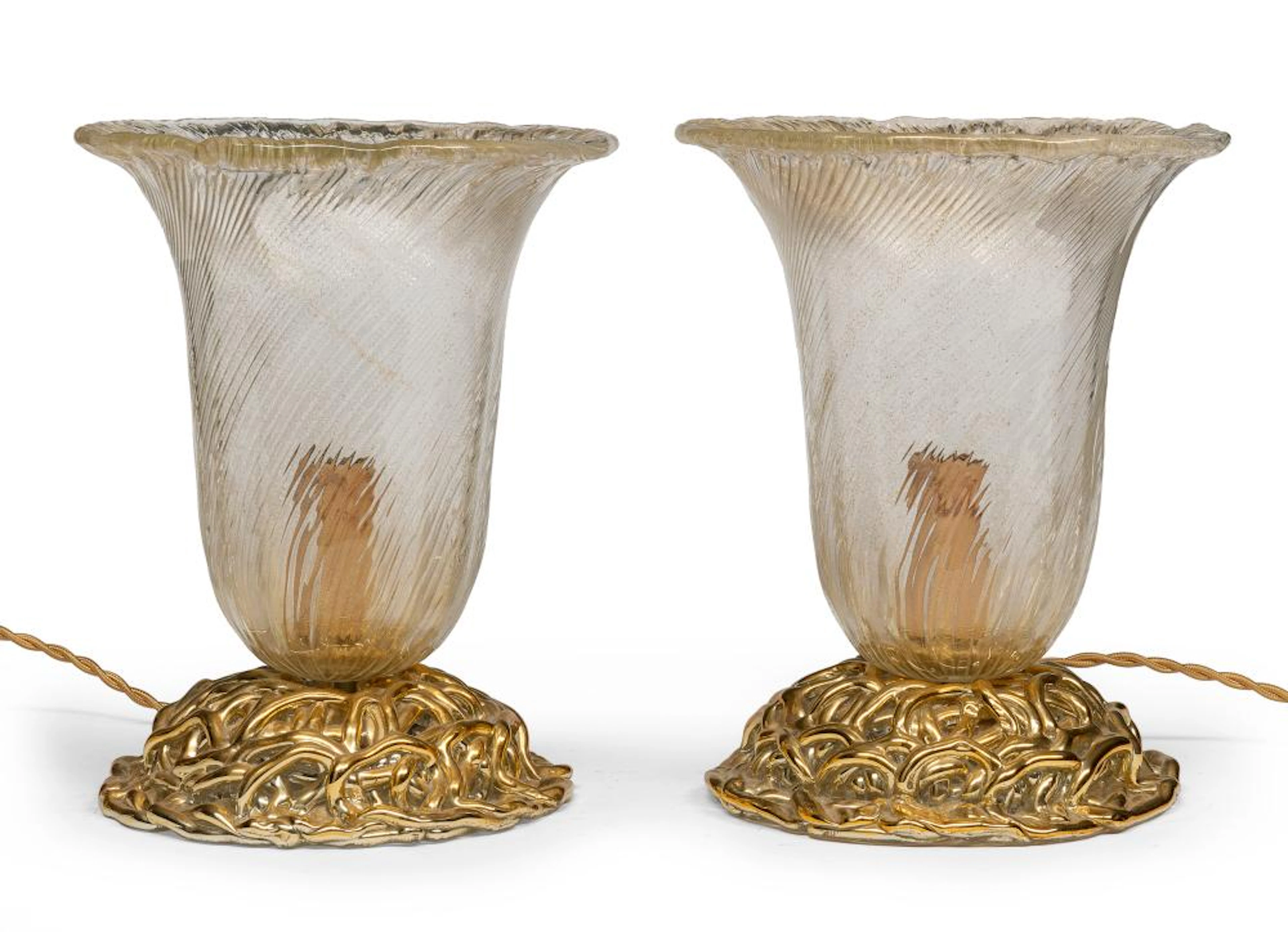 PAIR OF TABLE LAMPS, MURANO 1970s