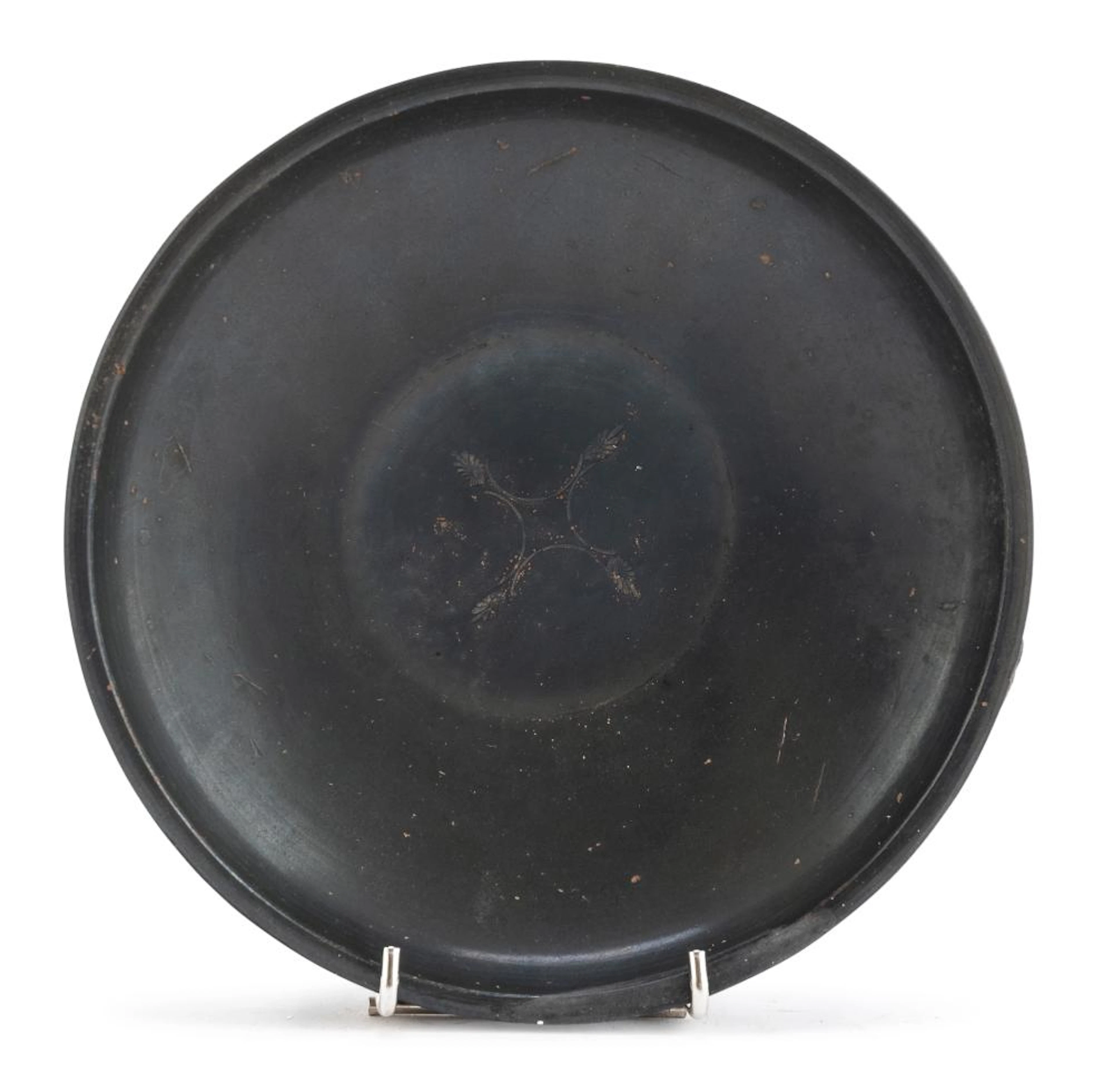 PLATE WITH BLACK PAINT, 6TH CENTURY BC (not exportable from Italy)