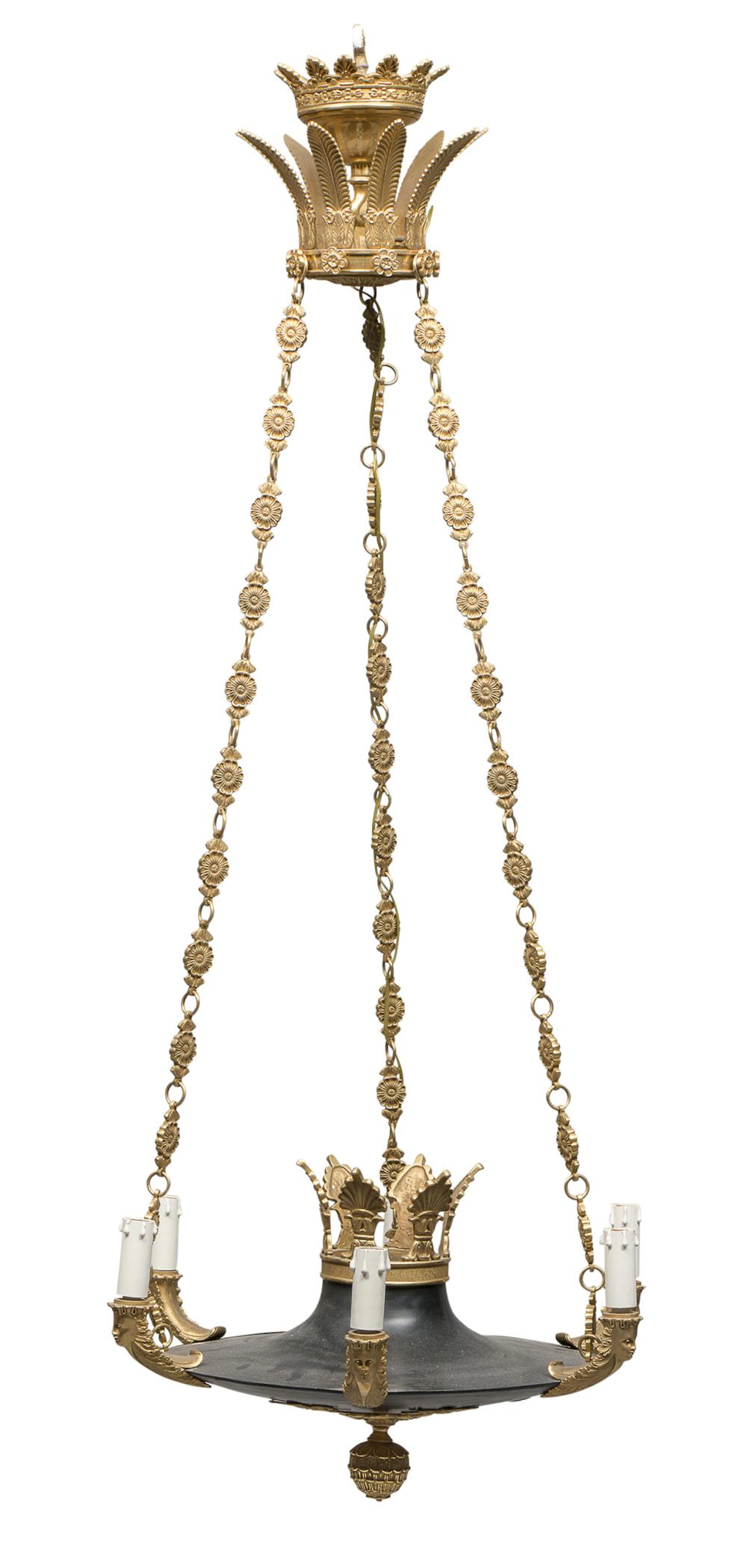 DISC CHANDELIER, EMPIRE STYLE EARLY 20TH CENTURY