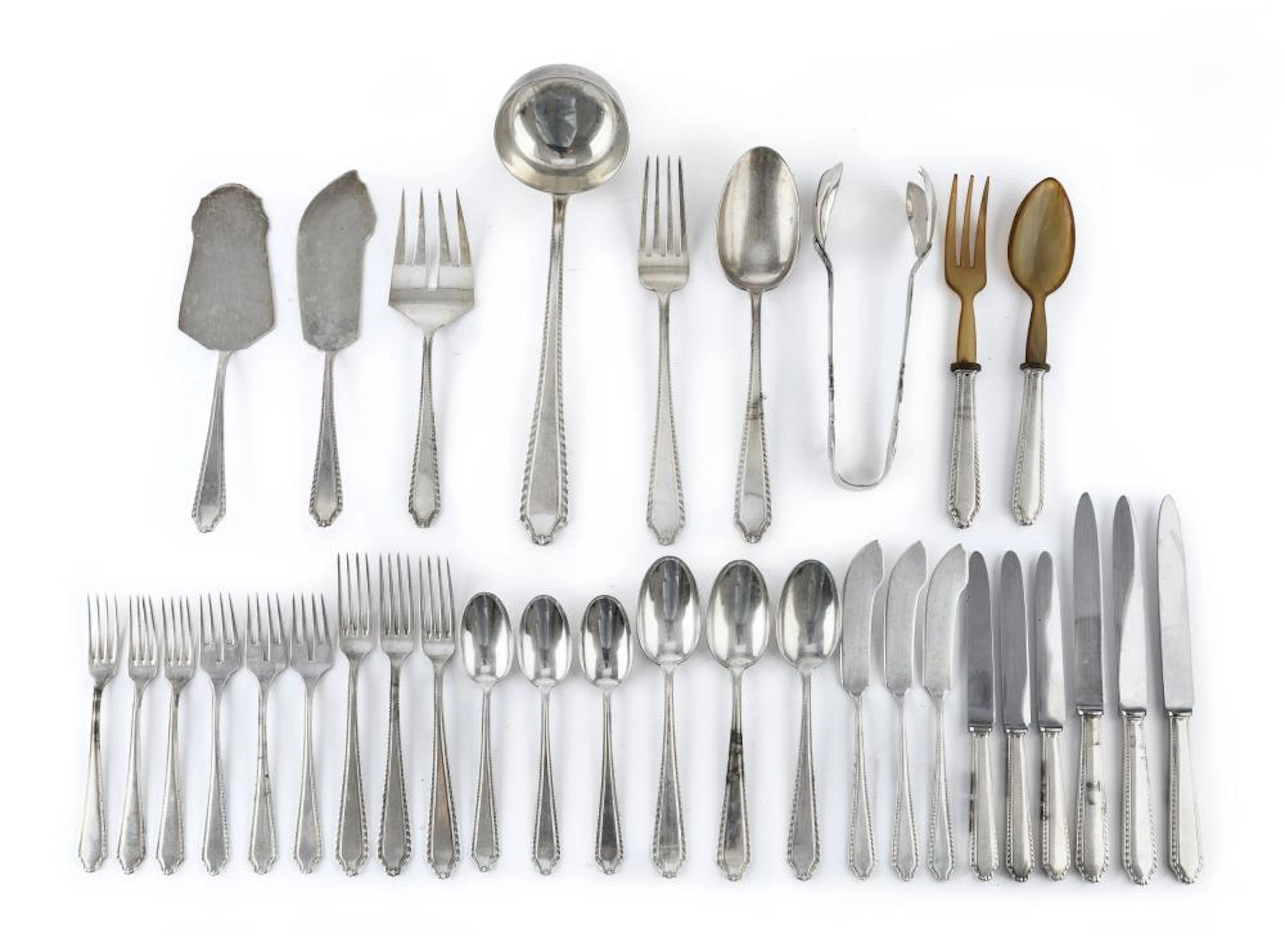 SILVER CUTLERY SET, ALESSANDRIA 1944/1968