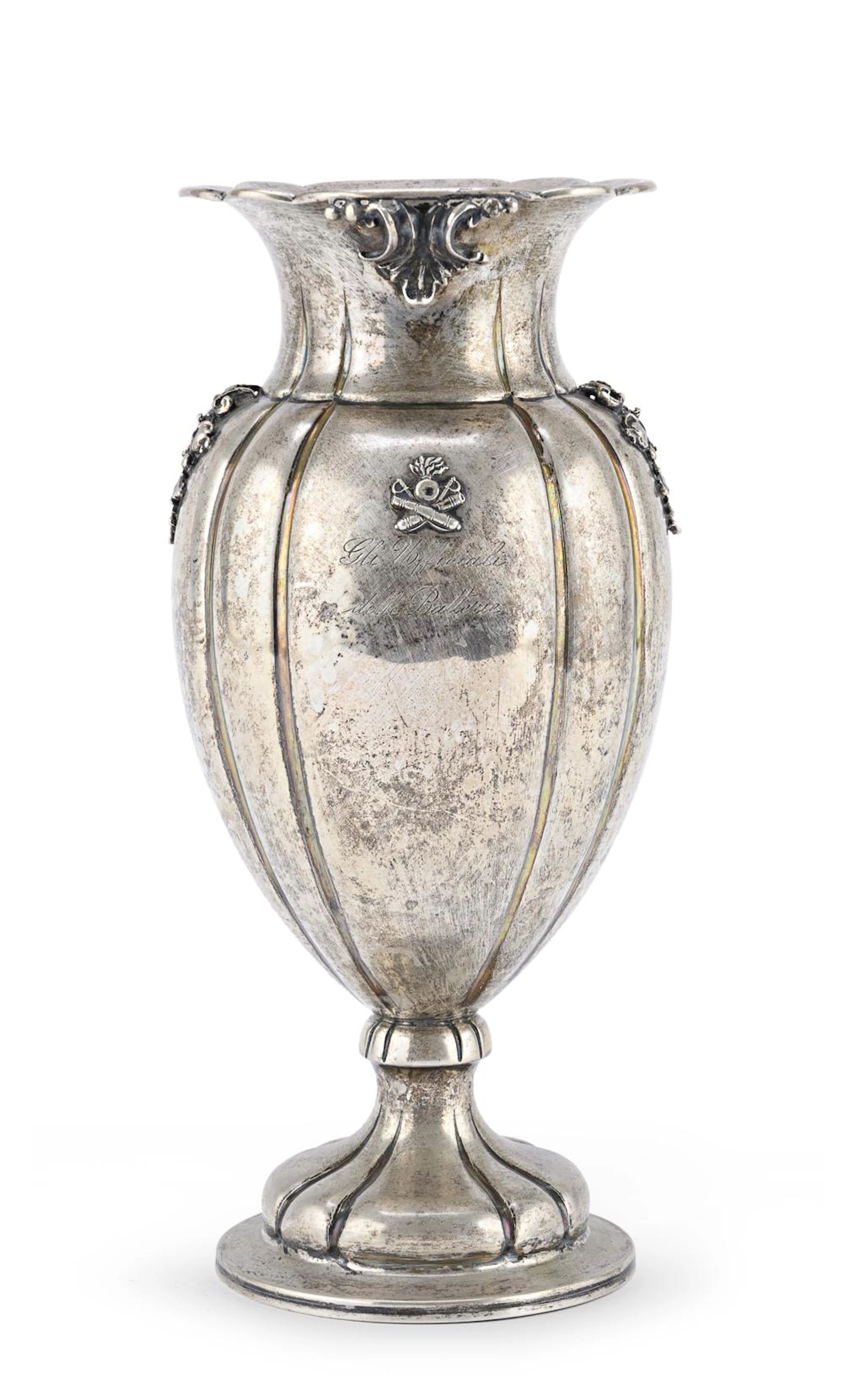 SILVER VASE, MILAN ca. 1960.