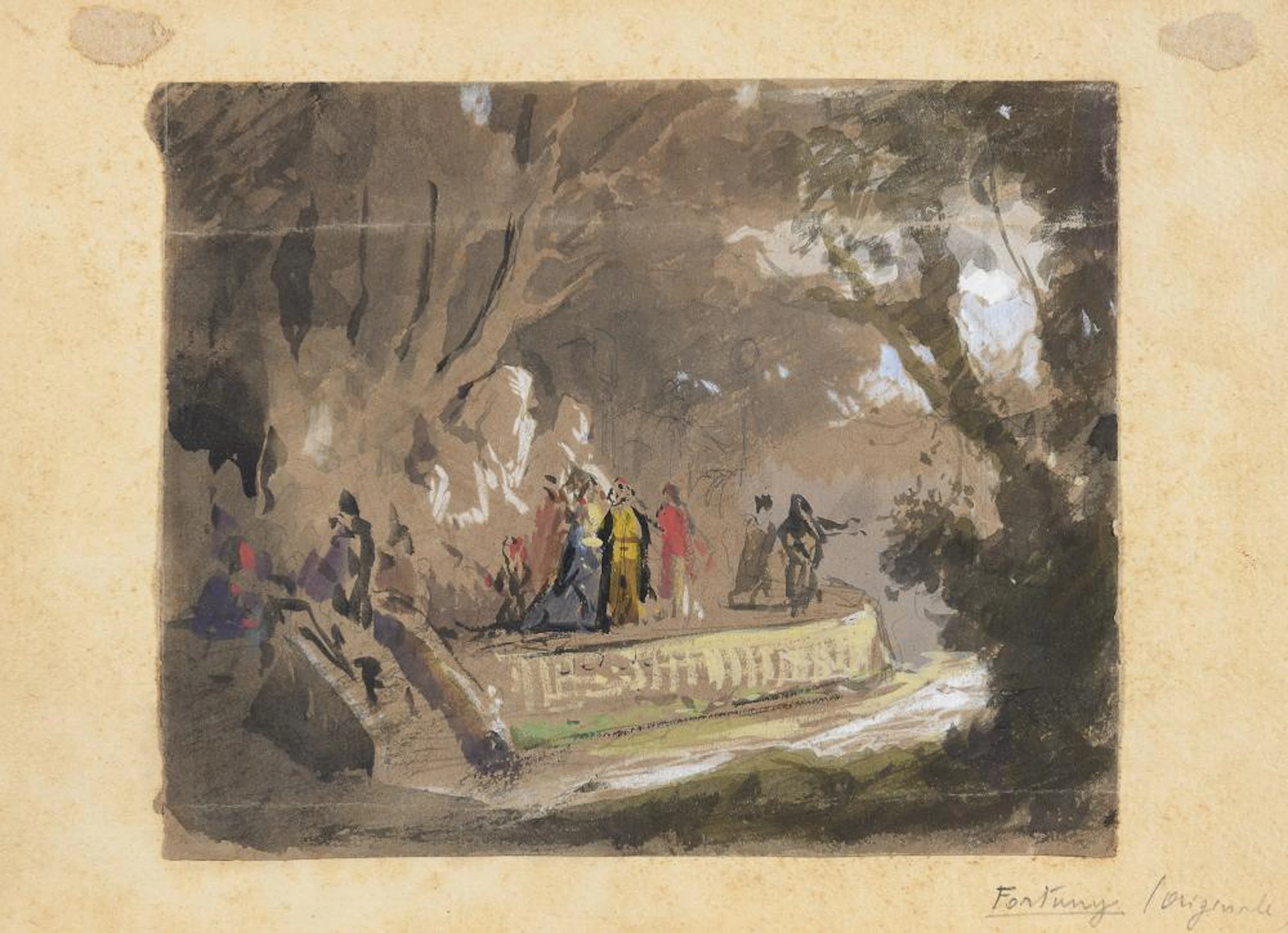 WATERCOLOR BY MARIANO FORTUNY Y MADRAZO