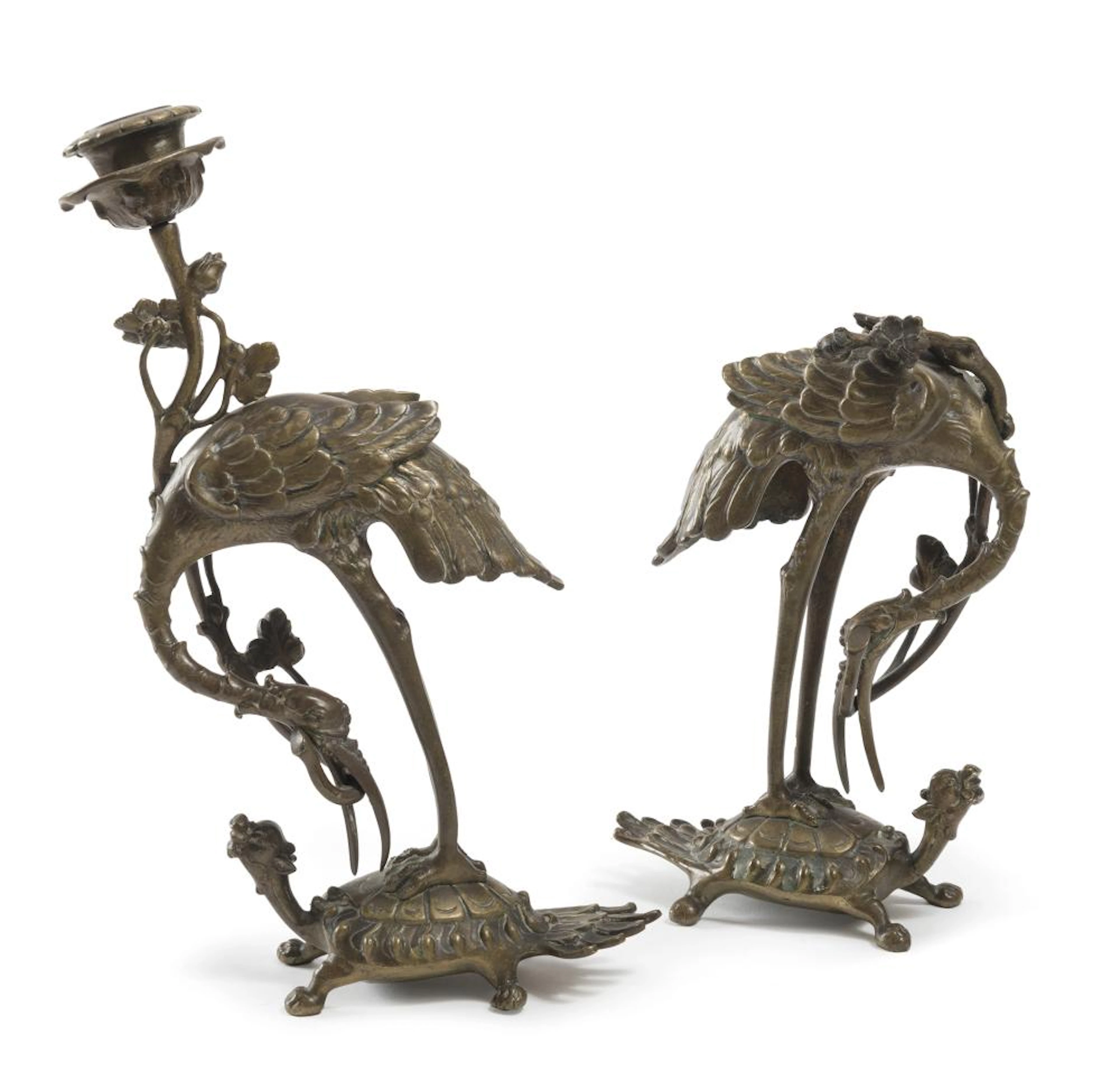 TWO GILT BRONZE SCULPTURES, END OF 19TH CENTURY