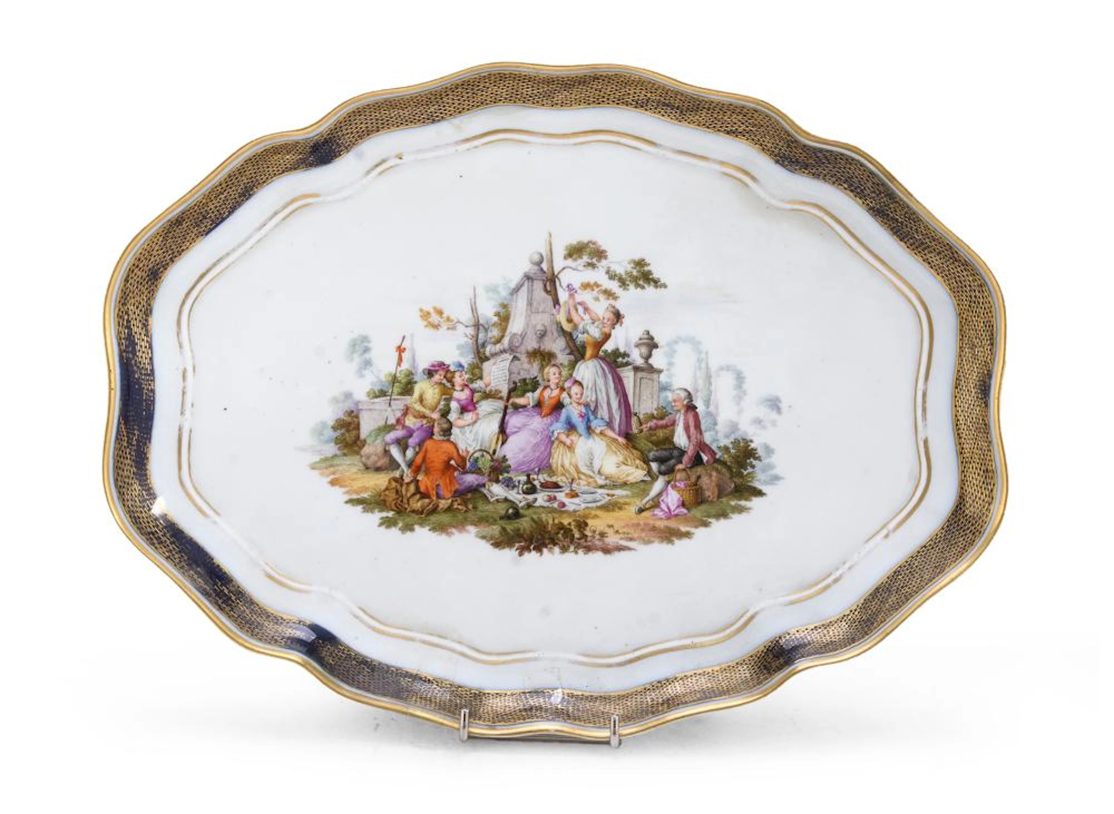 PORCELAIN TRAY, PROBABLY FRANKENTHAL 19TH CENTURY