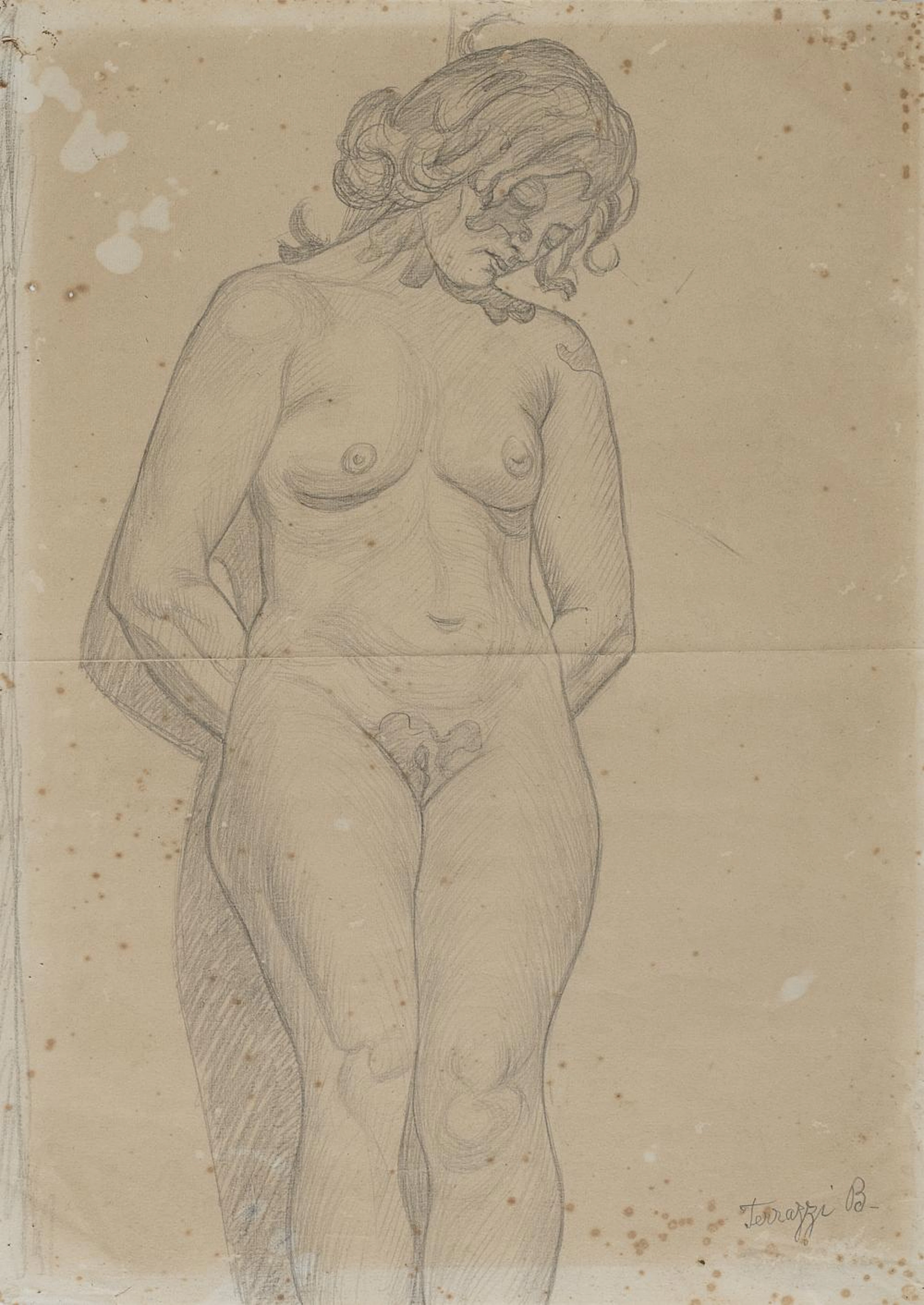 PENCIL DRAWING BY BENVENUTO FERRAZZI