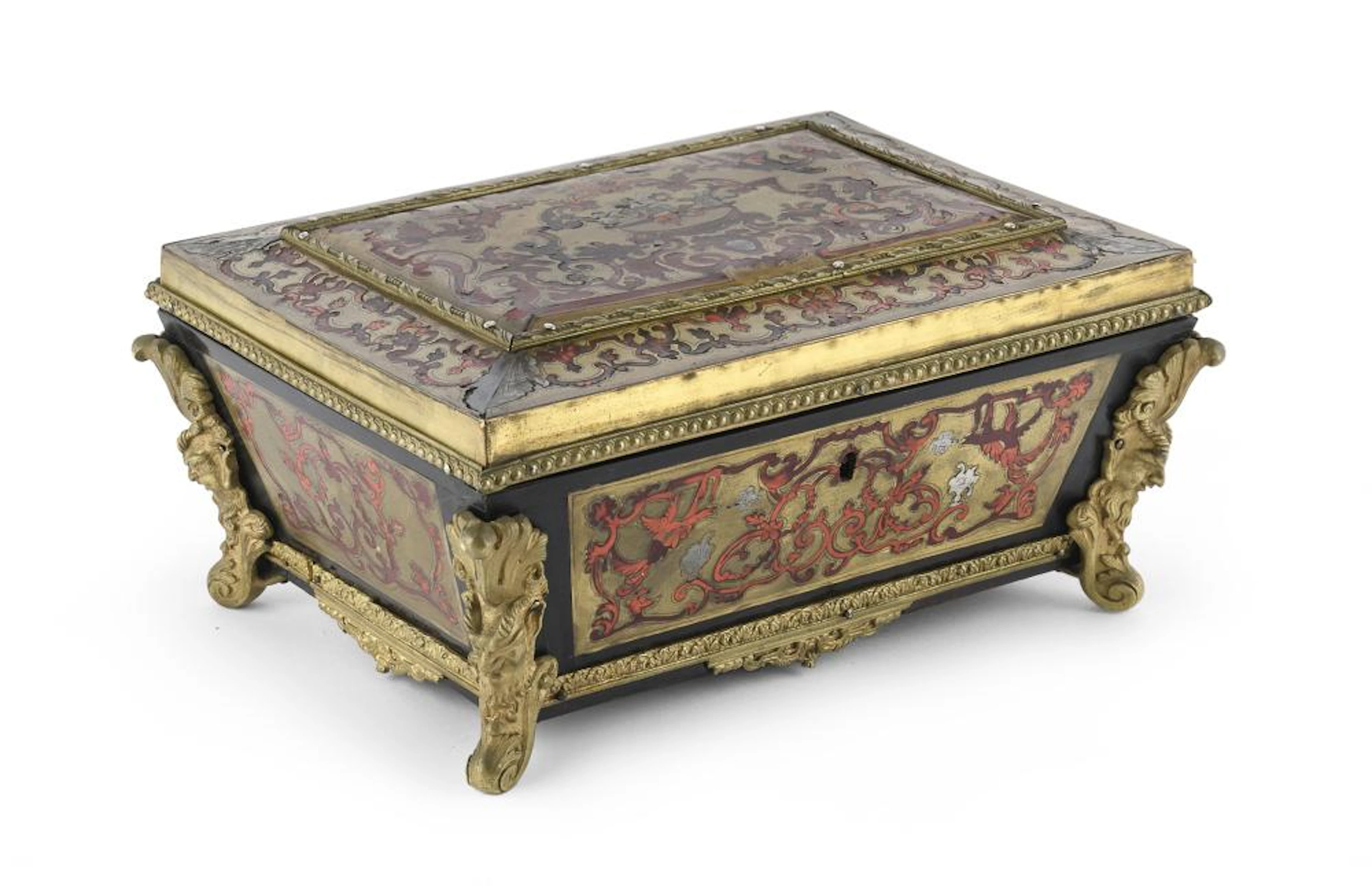 BOULLE BOX WITH BOURBON COAT OF ARMS, LATE 18TH CENTURY