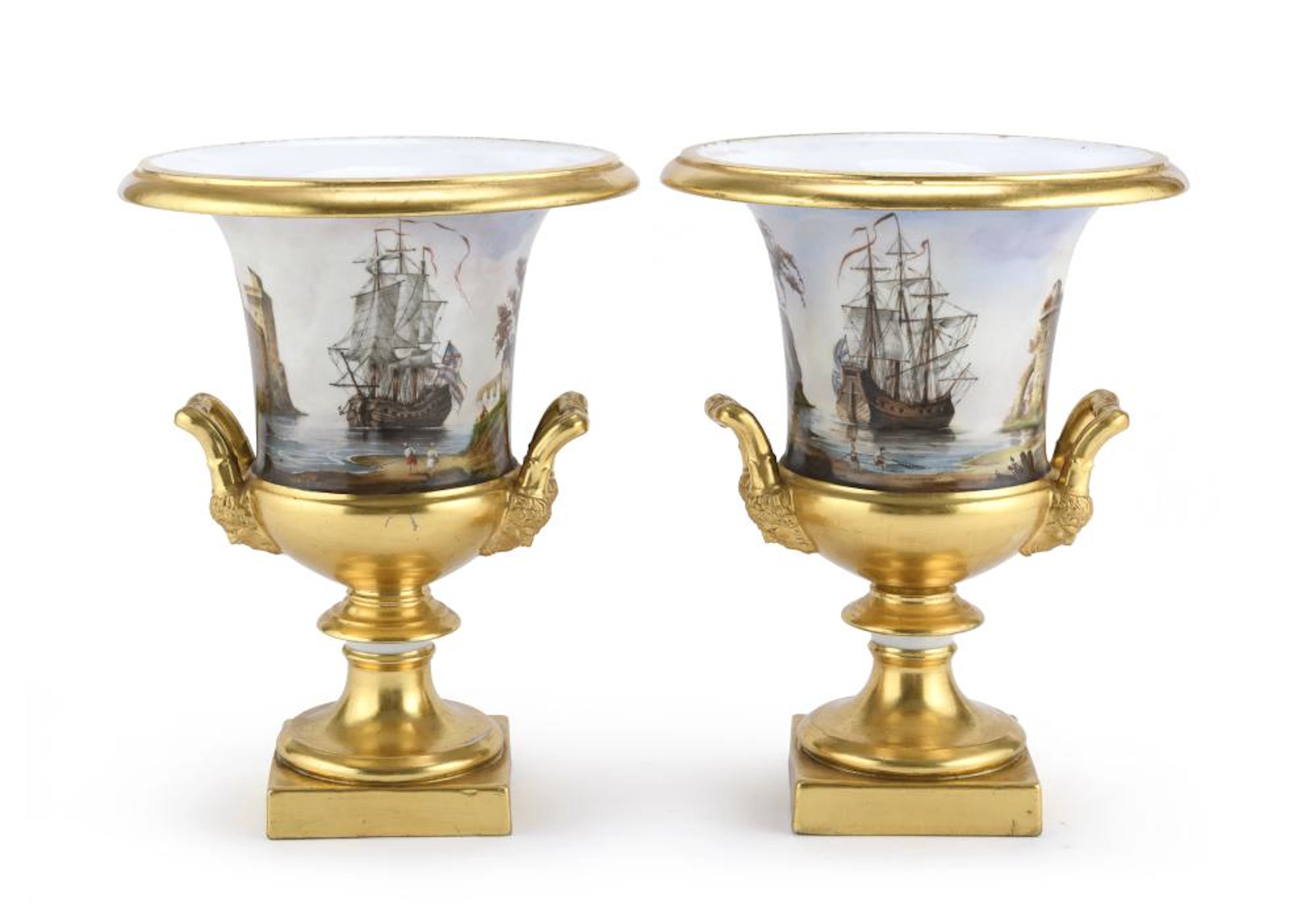 PAIR OF MEDICAL PORCELAIN VASES, 19TH CENTURY