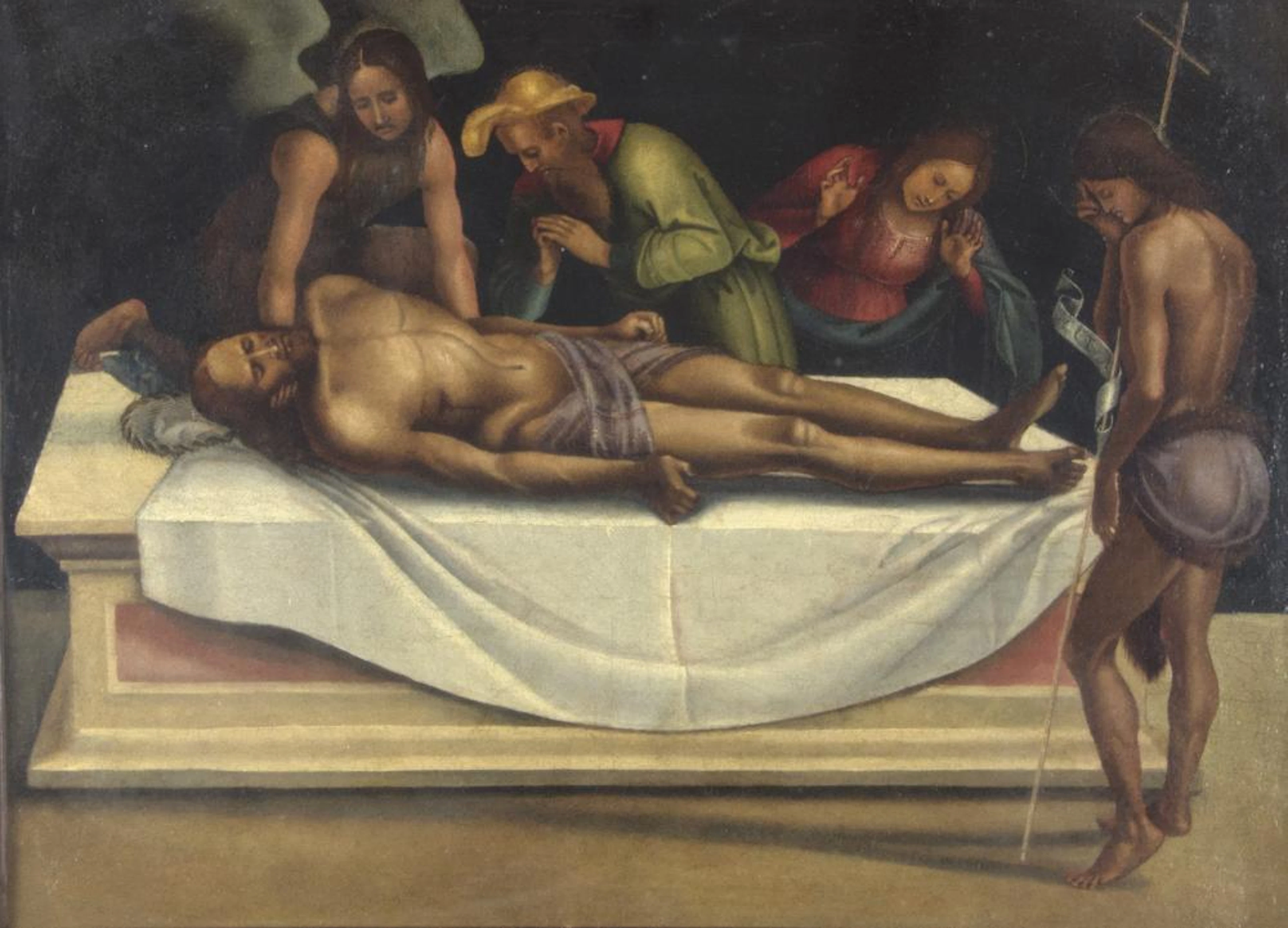 FOLLOWER OF LUCA SIGNORELLI, 16TH CENTURY CHRIST LAID IN THE TOMB