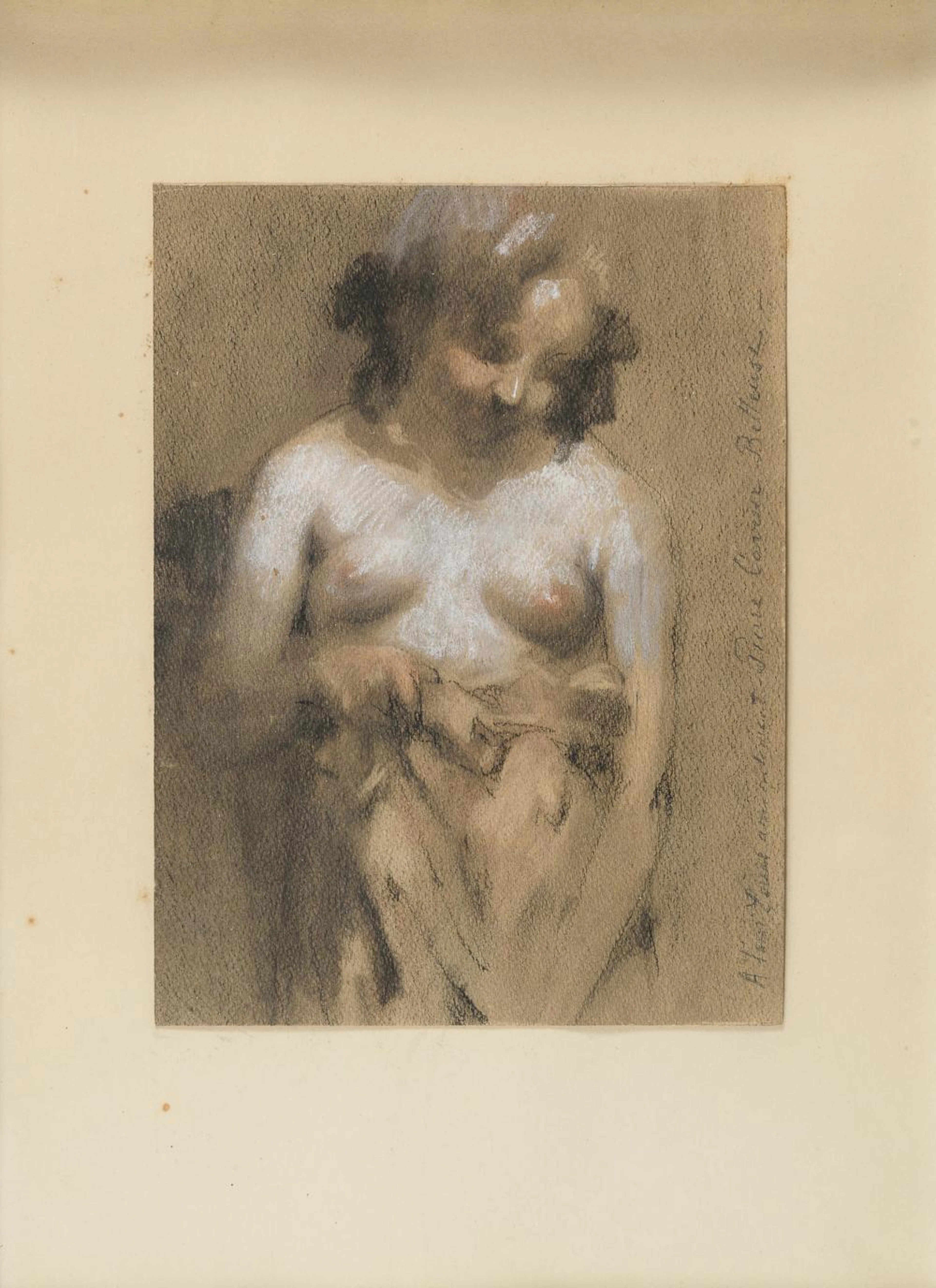 CHARCOAL DRAWING BY PIERRE CARRIER-BELLEUSE