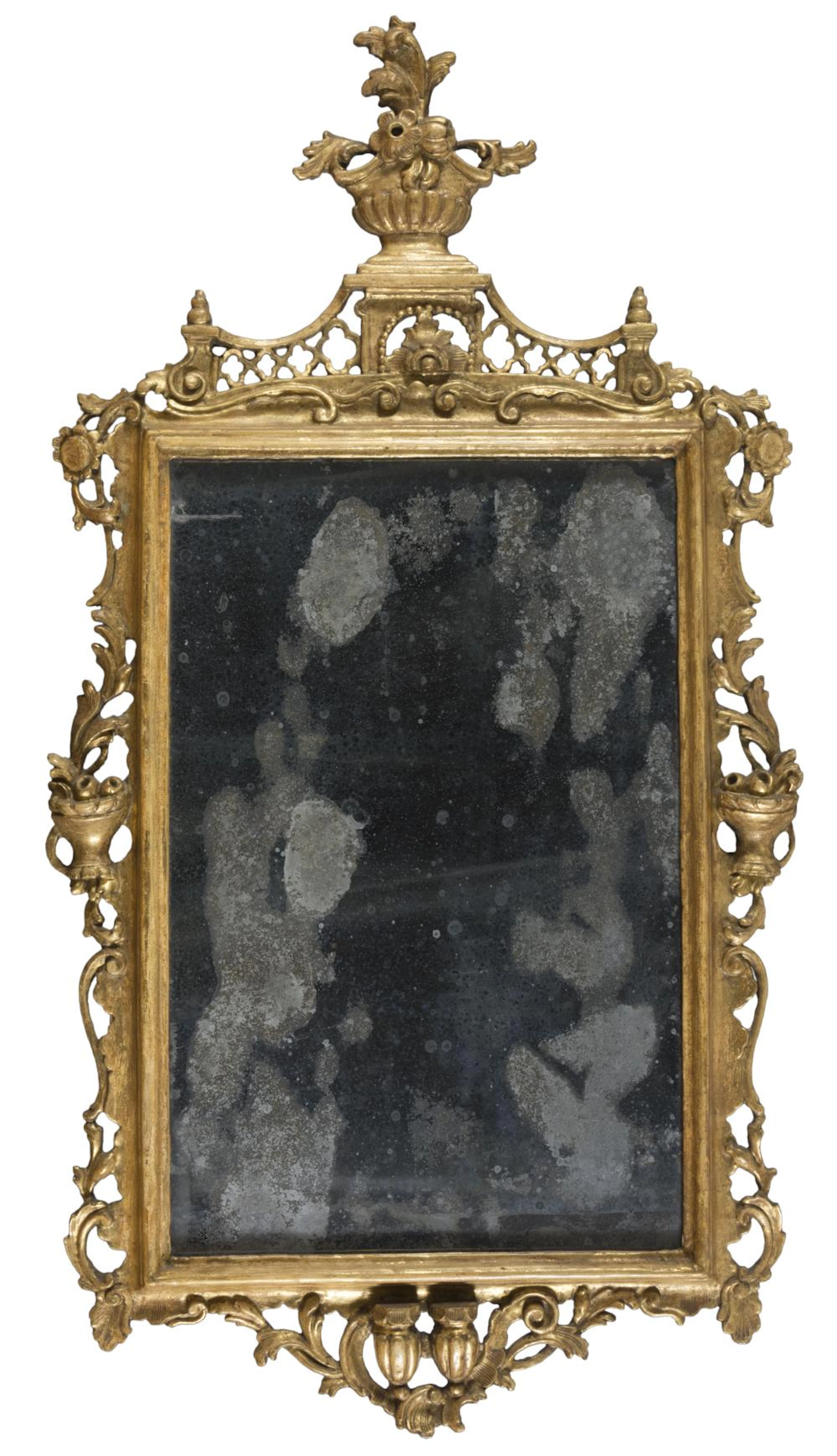 BEAUTIFUL GILTWOOD MIRROR, PROBABLY TUSCAN LATE 18TH CENTURY
