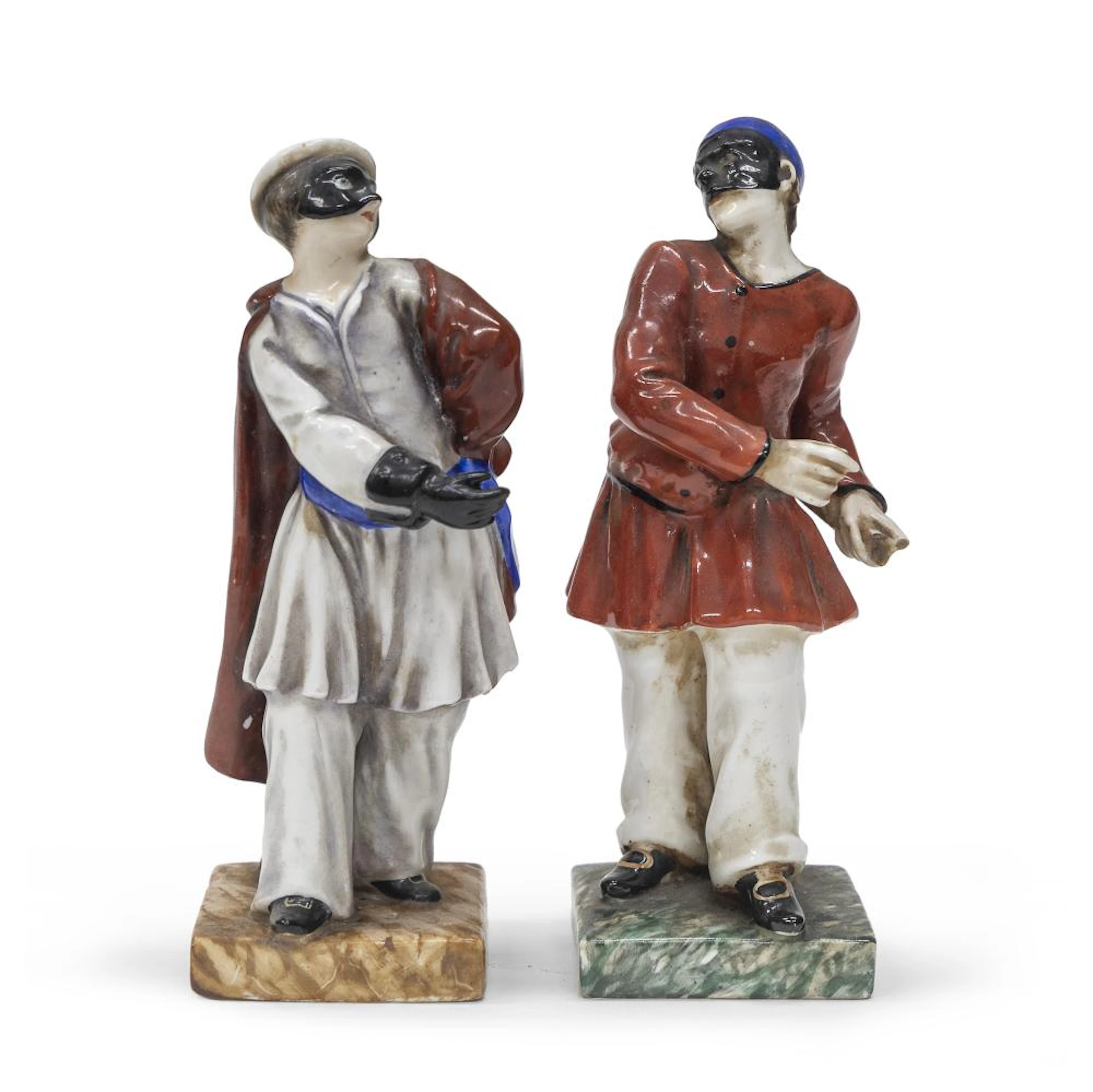 PAIR OF PORCELAIN SCULPTURES, GINORI 19TH CENTURY