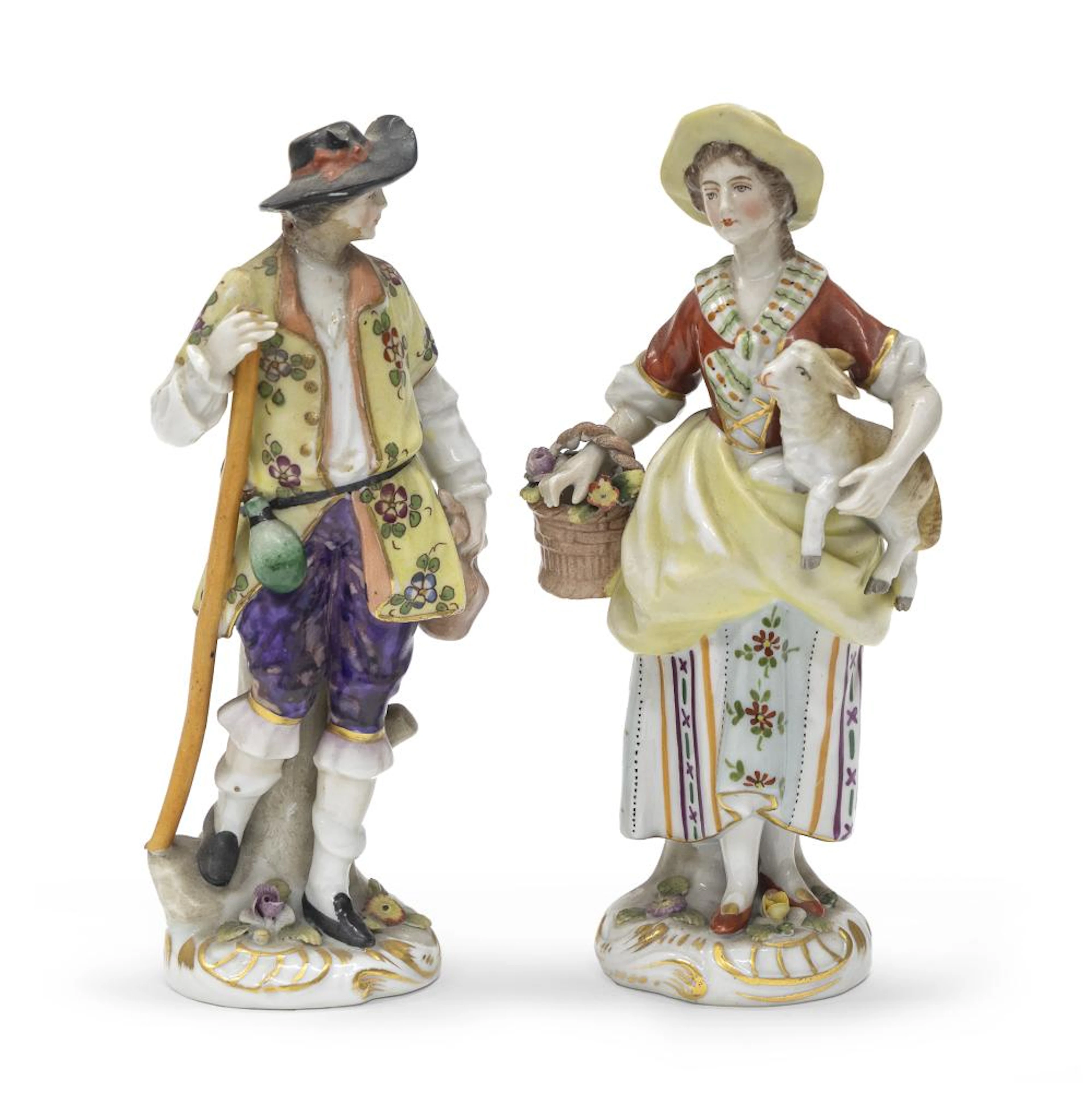PAIR OF PORCELAIN SCULPTURES, GINORI, LATE 19TH CENTURY