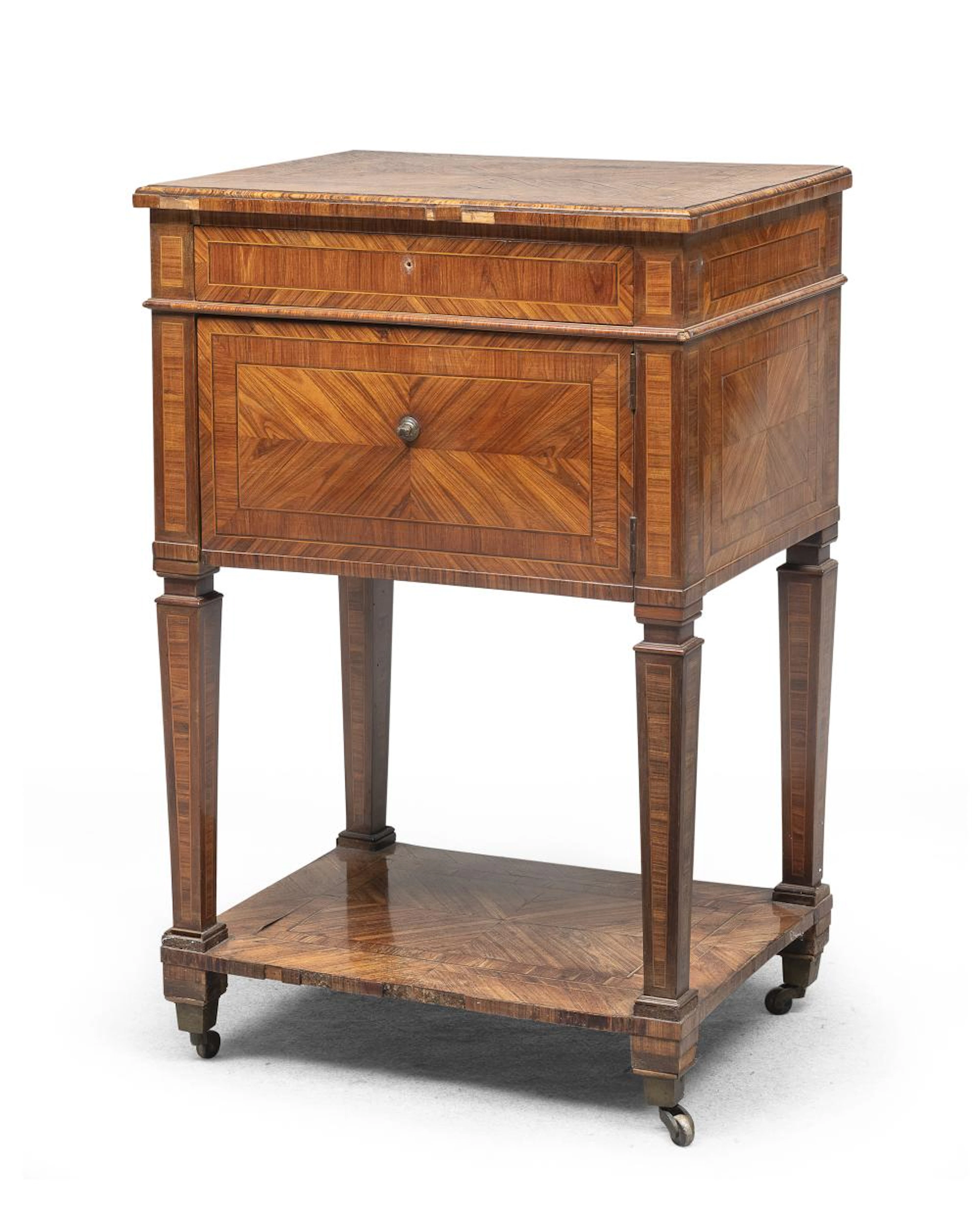 BEDSIDE TABLE IN BOIS DE ROSE, LATE LOUIS XVI PERIOD