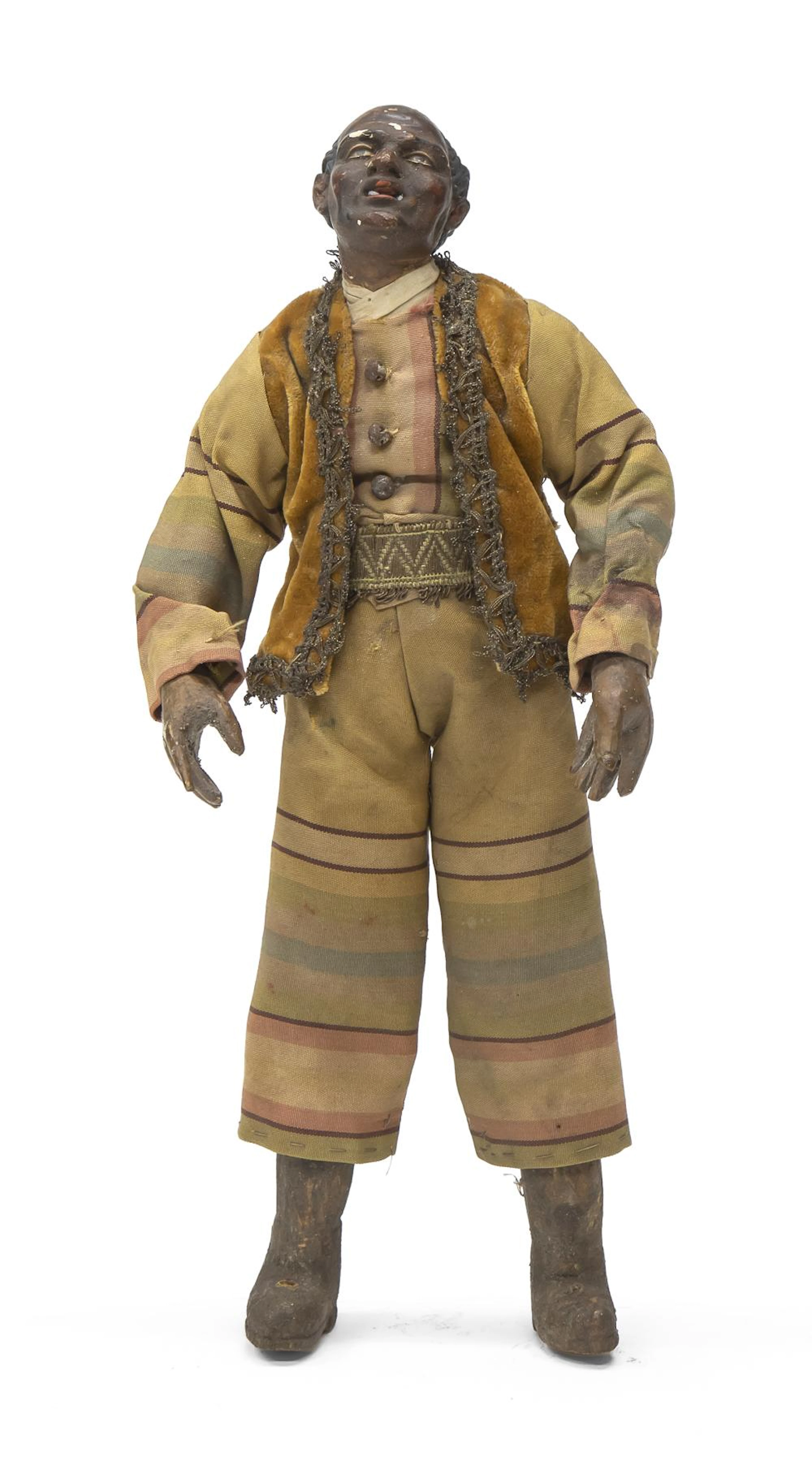 WOODEN CRIP FIGURE, NAPLES, 19TH CENTURY
