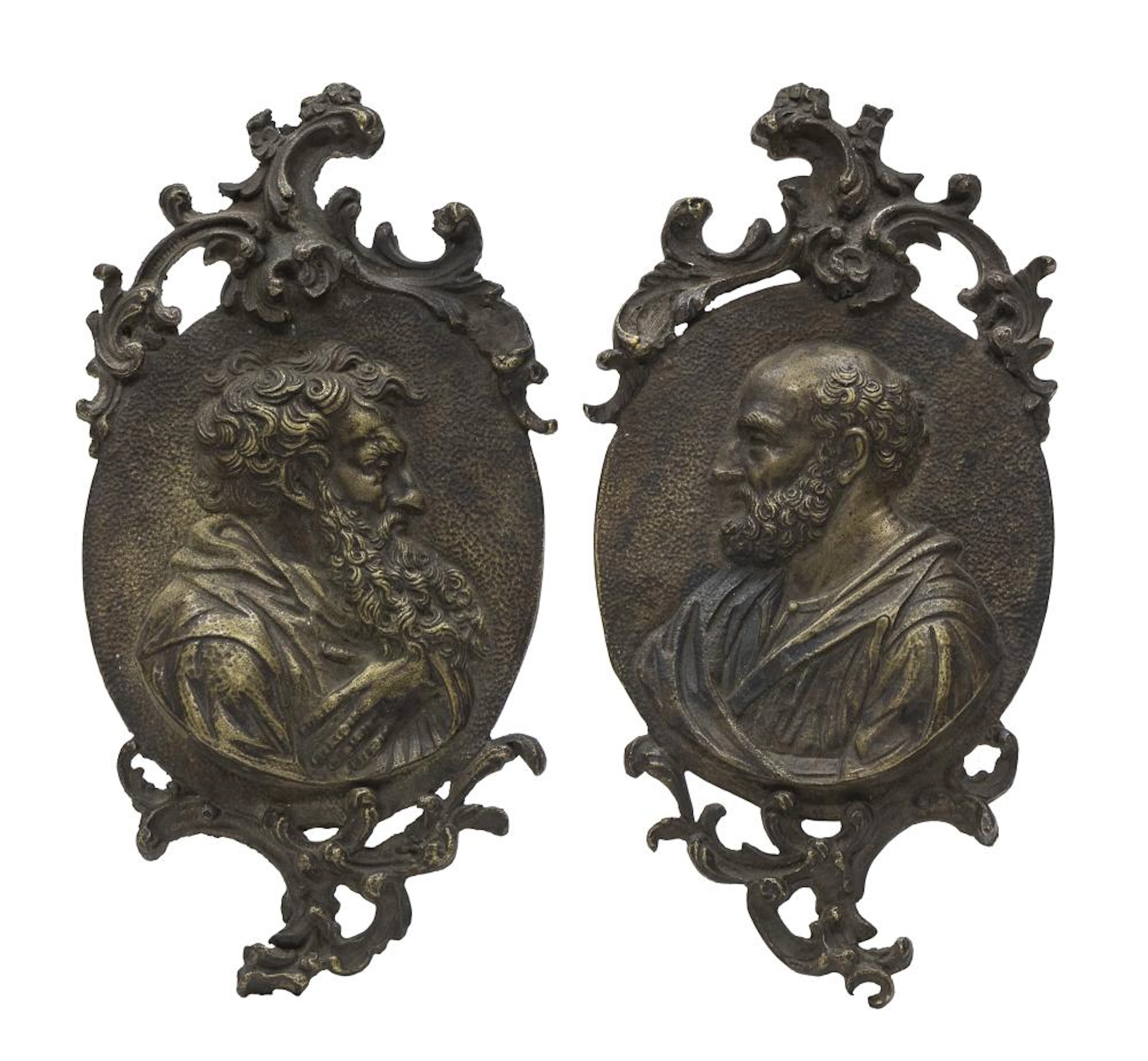 PAIR OF GILT BRONZE BAS RELIEFS, LATE 18TH CENTURY